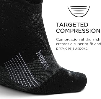 Feetures Merino 10 Max Cushion No Show Tab Ankle Socks - Wool Socks for Women & Men - (1 Pair)