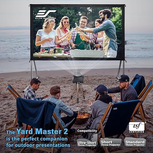 Miniatura 9 de Pantalla para proyector al aire libre con soporte 169 8K 4K Ultra HD 3D plegable y rápida YardMaster 2 Front Projection