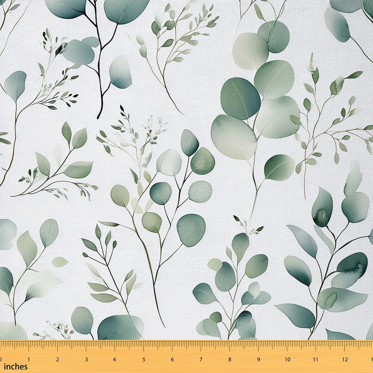 Erosebridal Leaves Upholstery Fabric, Branches Leaf Decorative Fabric, Spring Nature Farmhouse Fabric by The Yard,Botanical Fields and Gardens