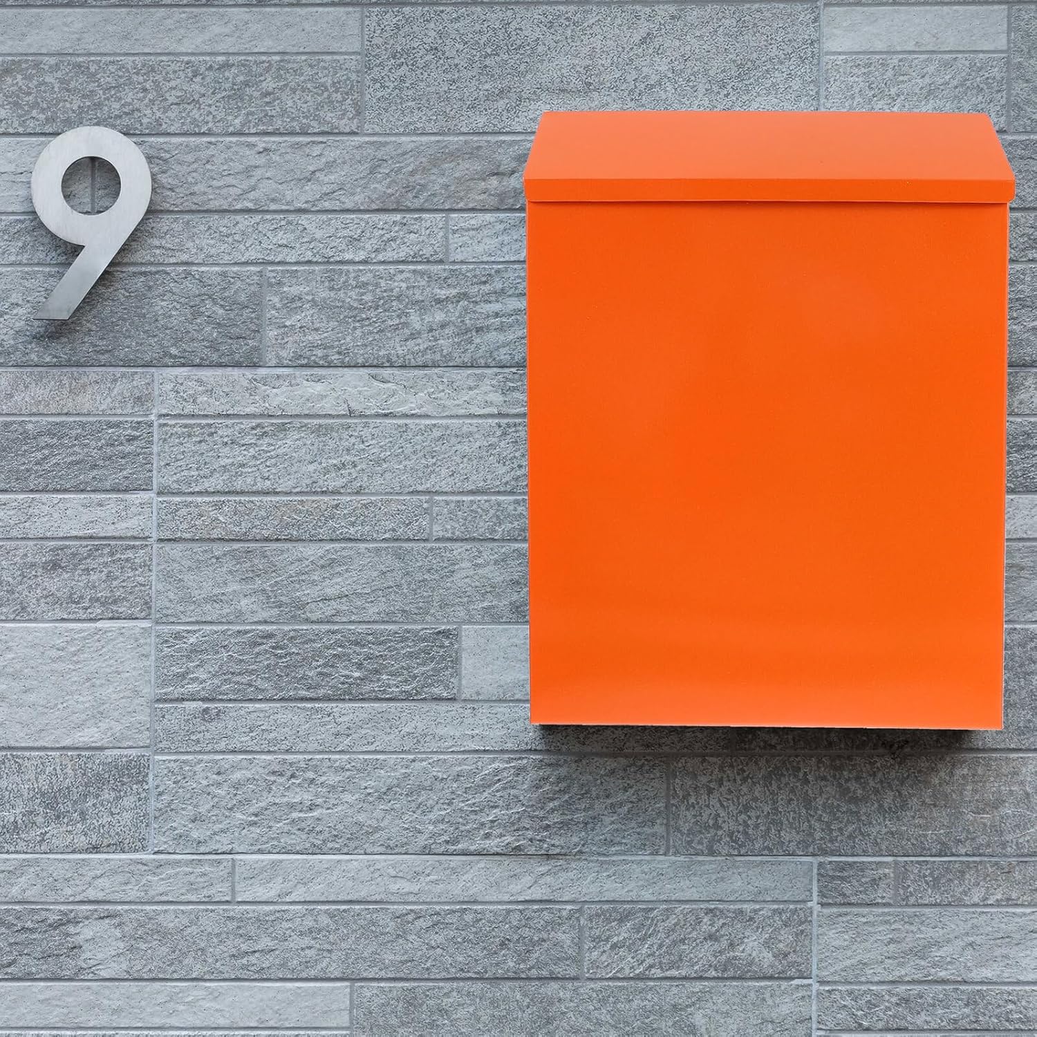 Wall-Mount Mailbox with Locking Suggestion Box European Creative Iron Mailbox for Office School Front Easy Installation Blank Graffiti Surface for Decor