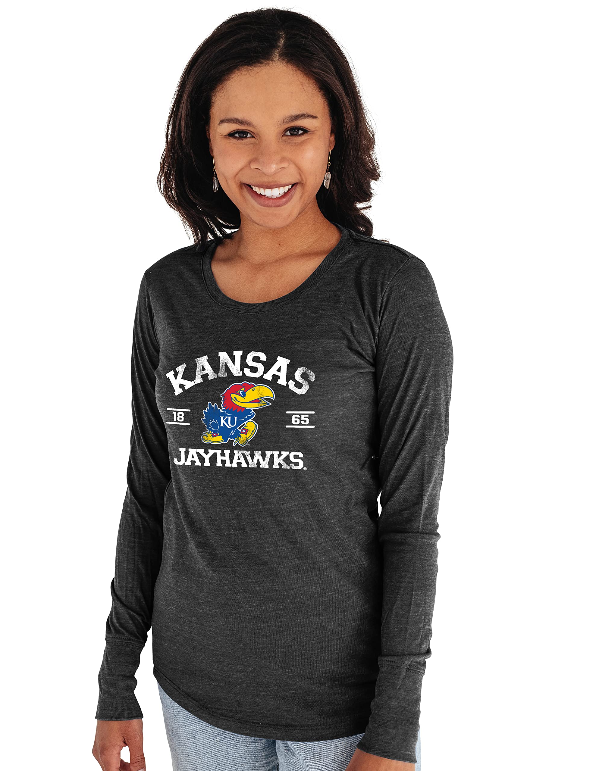 NCAA Womens Long Sleeve T Shirt Tri-Blend Mascot