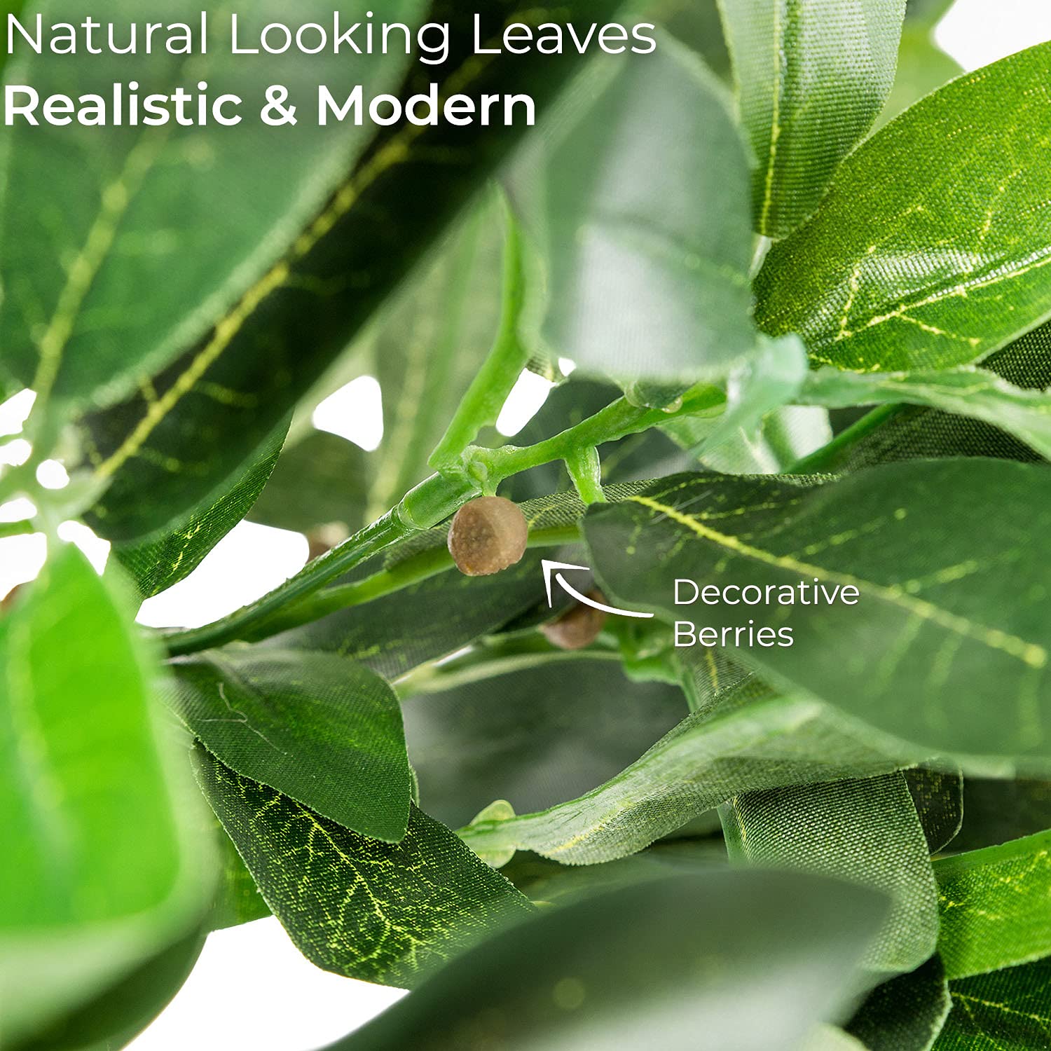 Buy CHRISTOW Artificial Bay Tree In Pot, Large 3ft 4ft Tall Indoor