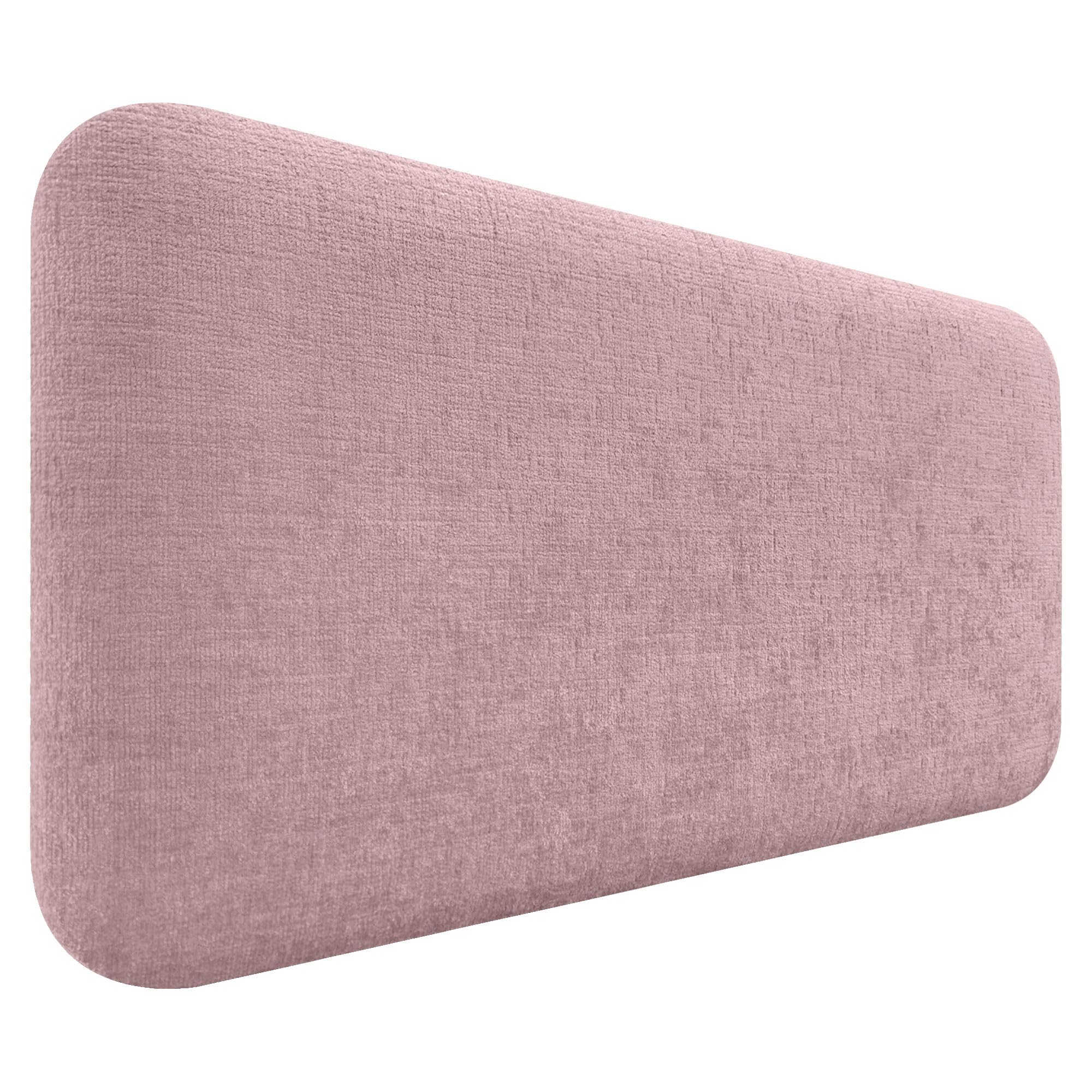 DHOME Gepolstertes Kopfteil Abgerundet Glatt aus Öko-Wolle für Wand Akustik-Kopfteile Schallabsorbierend Kopfstütze Bett Schlafzimmer (Lachs, 110cm)