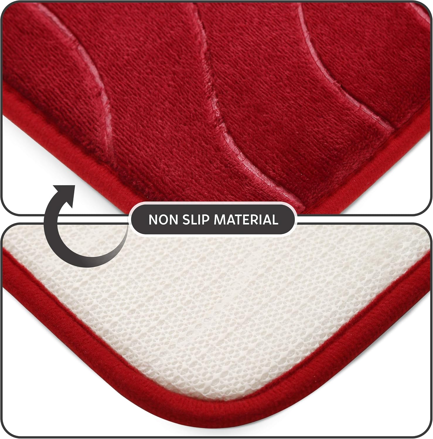 Hottest Sale Elvoki 5 Piece Bathroom Rugs Set - Soft Non Slip Memory Foam Large Bathroom Rug Mats - Perfect Combination of Luxury and Comfort - Burgundy Sea Design Get Special Price Elvoki 5 Piece Bathroom Rugs Set - Soft Non Slip Memory Foam Large Bathroom Rug Mats - Perfect Combination of Luxury and Comfort - Burgundy Sea Design