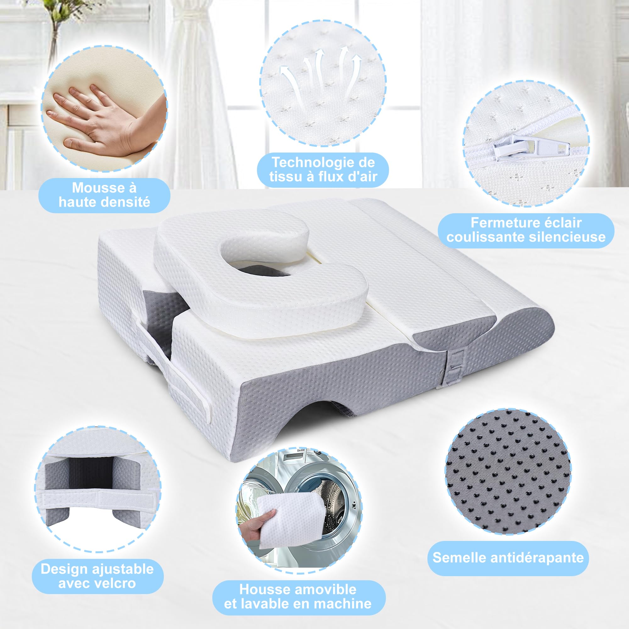 Oreiller Face vers Le Bas, Oreiller avec Trou pour Visage, Vitrectomie, BBL