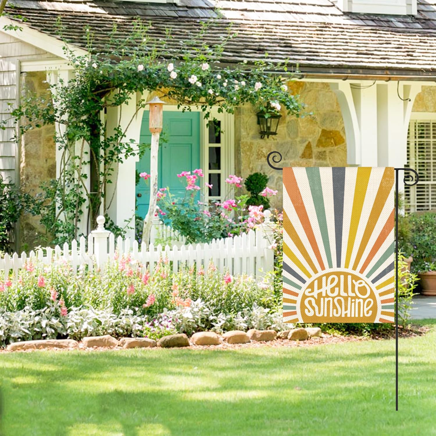 AVOIN Colorlife Drapeau De Jardin Avec Arbres Printaniers 30,5 X 45,7