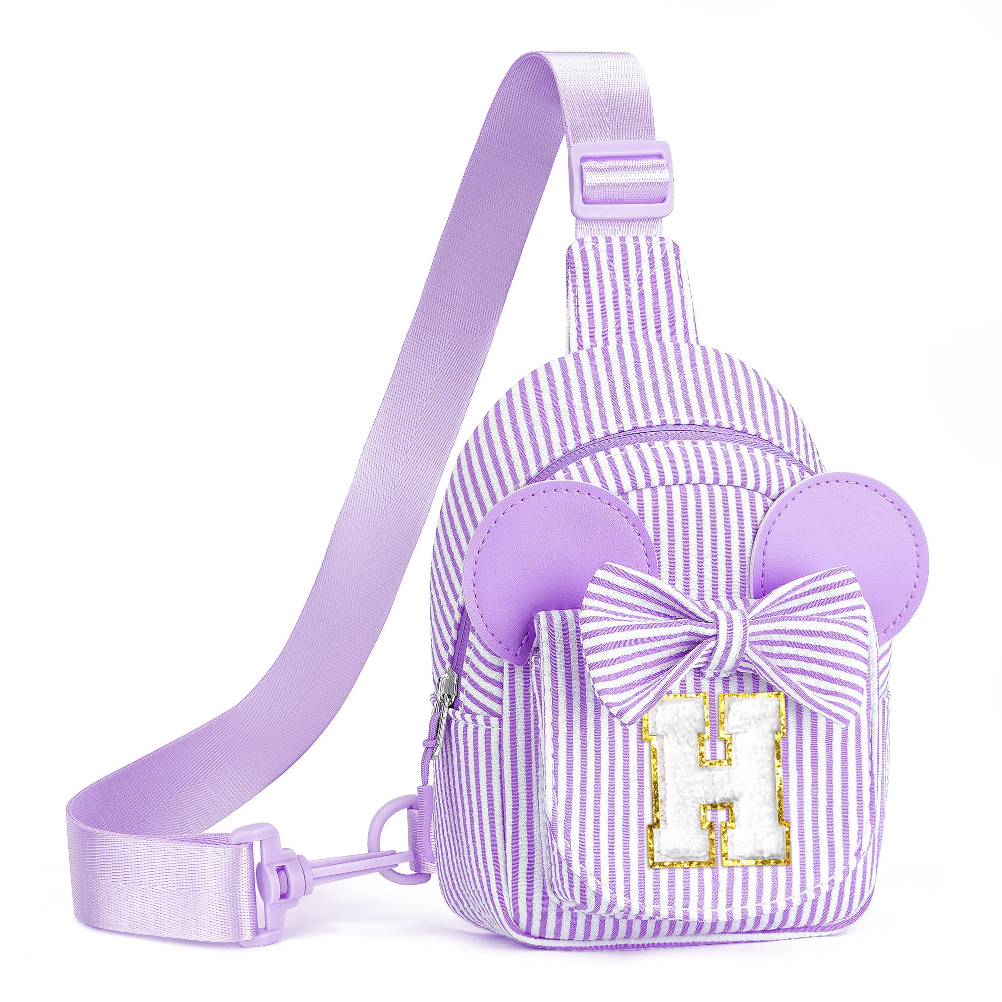 Personalized Gifts for Girls Sling Bag Purse for Toddler, Purple H