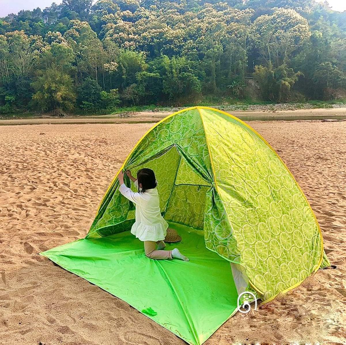 YBK Tech Automatic Pop Up Beach Tent UV Protection Instant Portable Quick Cabana Sun Shelter for 2-3 Persons- Fruit Design