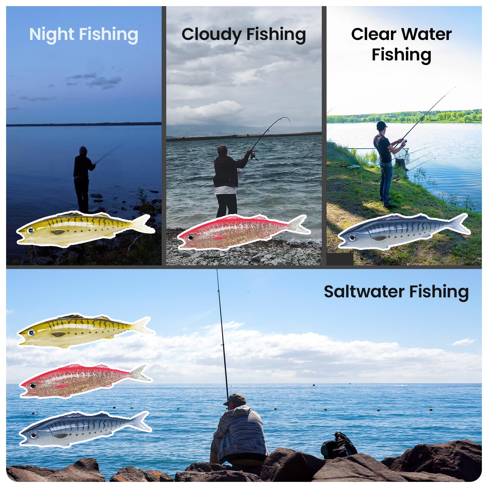 KANAMA SmartDrive Soft Bait Per Smart Bait Mini & Air, Esche Da esca da 7.1 Pollici Per Acqua Dolce E Salata