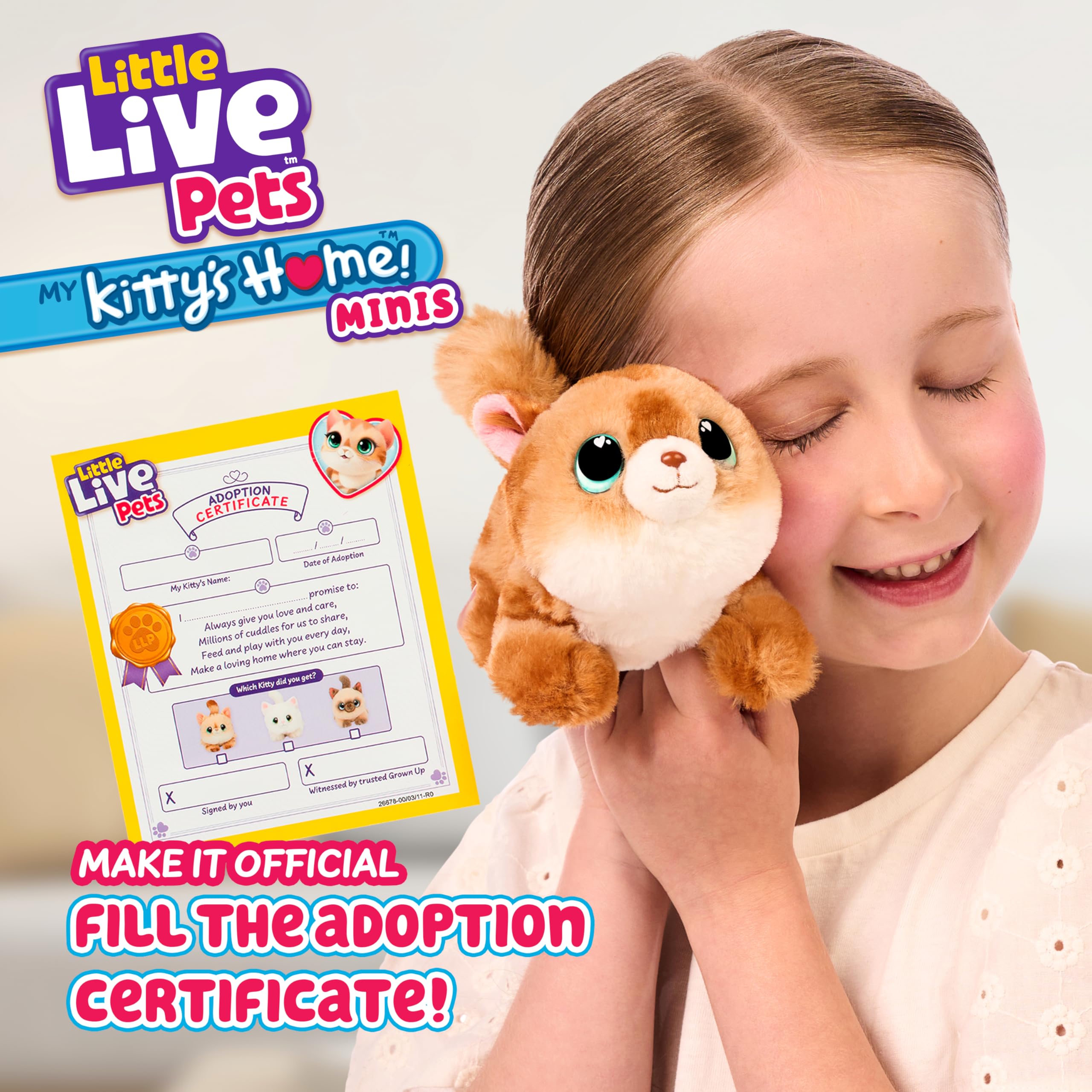Little Live Pets My Kitty's Home - Mini juego de peluche de gatito misterioso, revela y decora el transportador de mascotas, juego repetido, juguetes de casa de gato para niños de 5 años en adelante