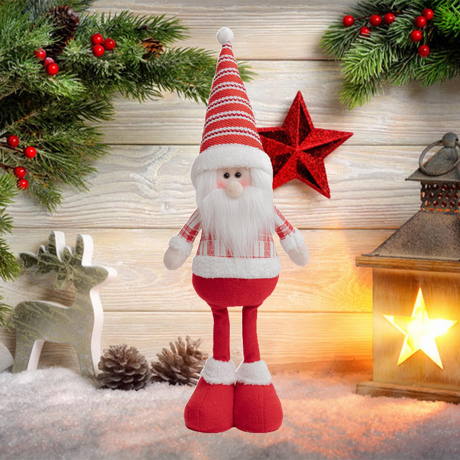 Amazon.com: 21.6inch Standing Christmas Santa Claus Doll with Amazon.com: 21.6inch Standing Christmas Santa Claus Doll with