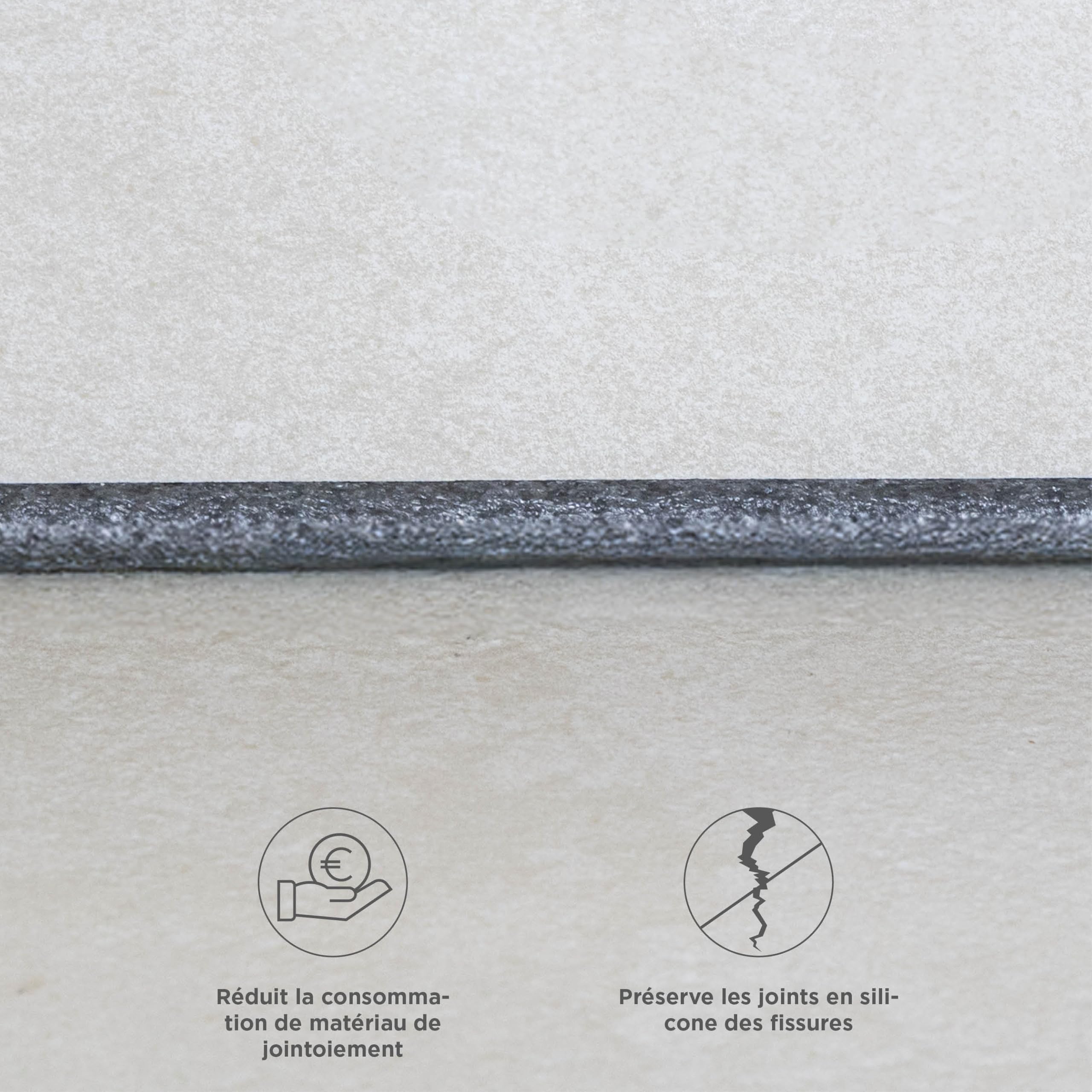 blizz-z Fond de Joint Pro en PE, Rond Ø 15 mm, Longueur : 100 m, Gris