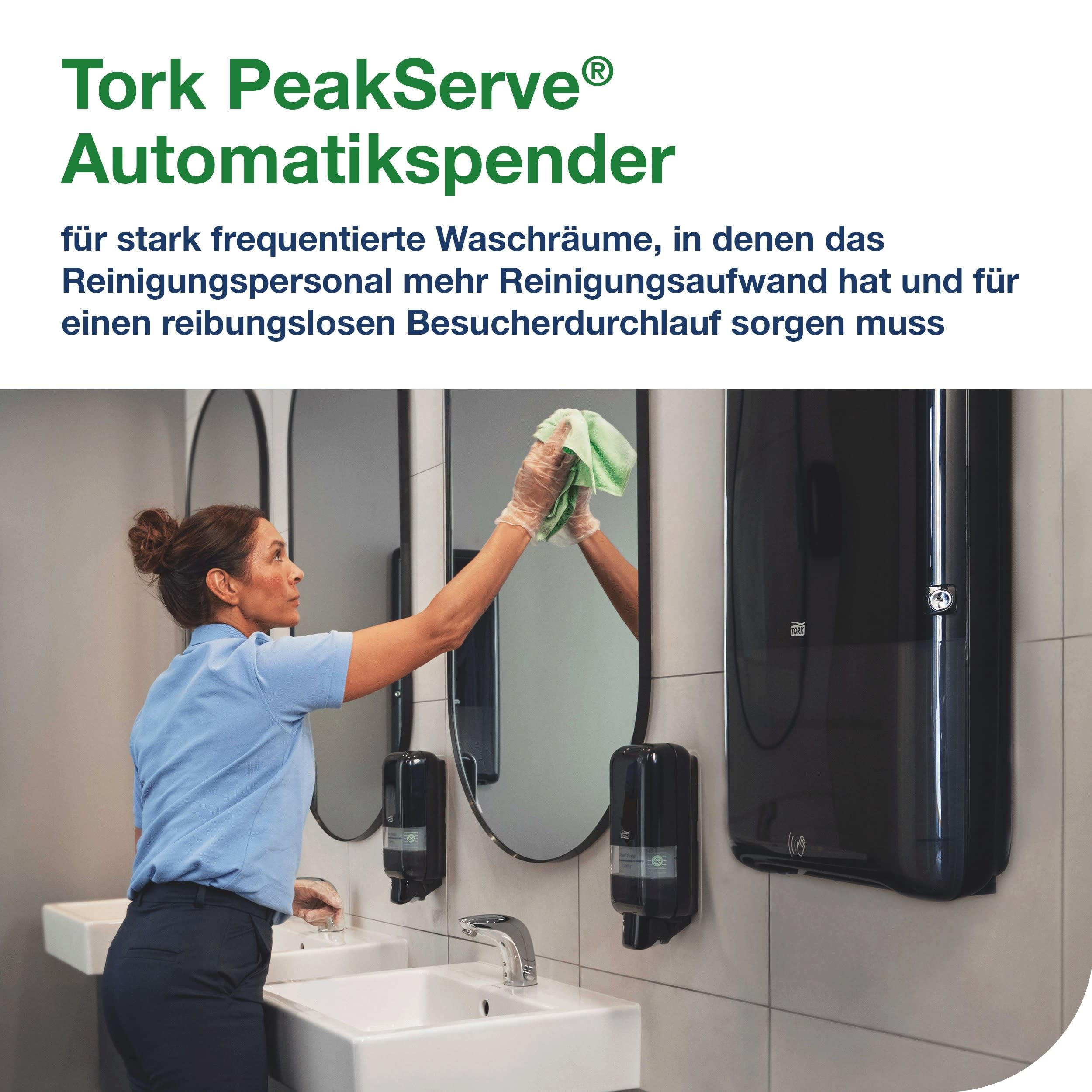 Tork PeakServe Automatik Spender für Endlos-Papierhandtücher Schwarz H5, hohe Kapazität, Elevation Serie, 552509