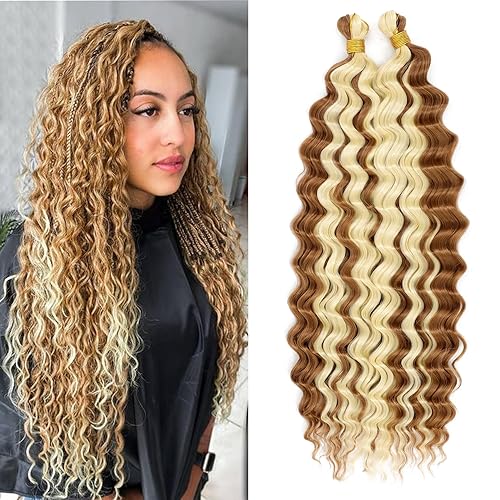 Eerya Long Curly Braiding Hair 18 Inch 2 Packs Deep