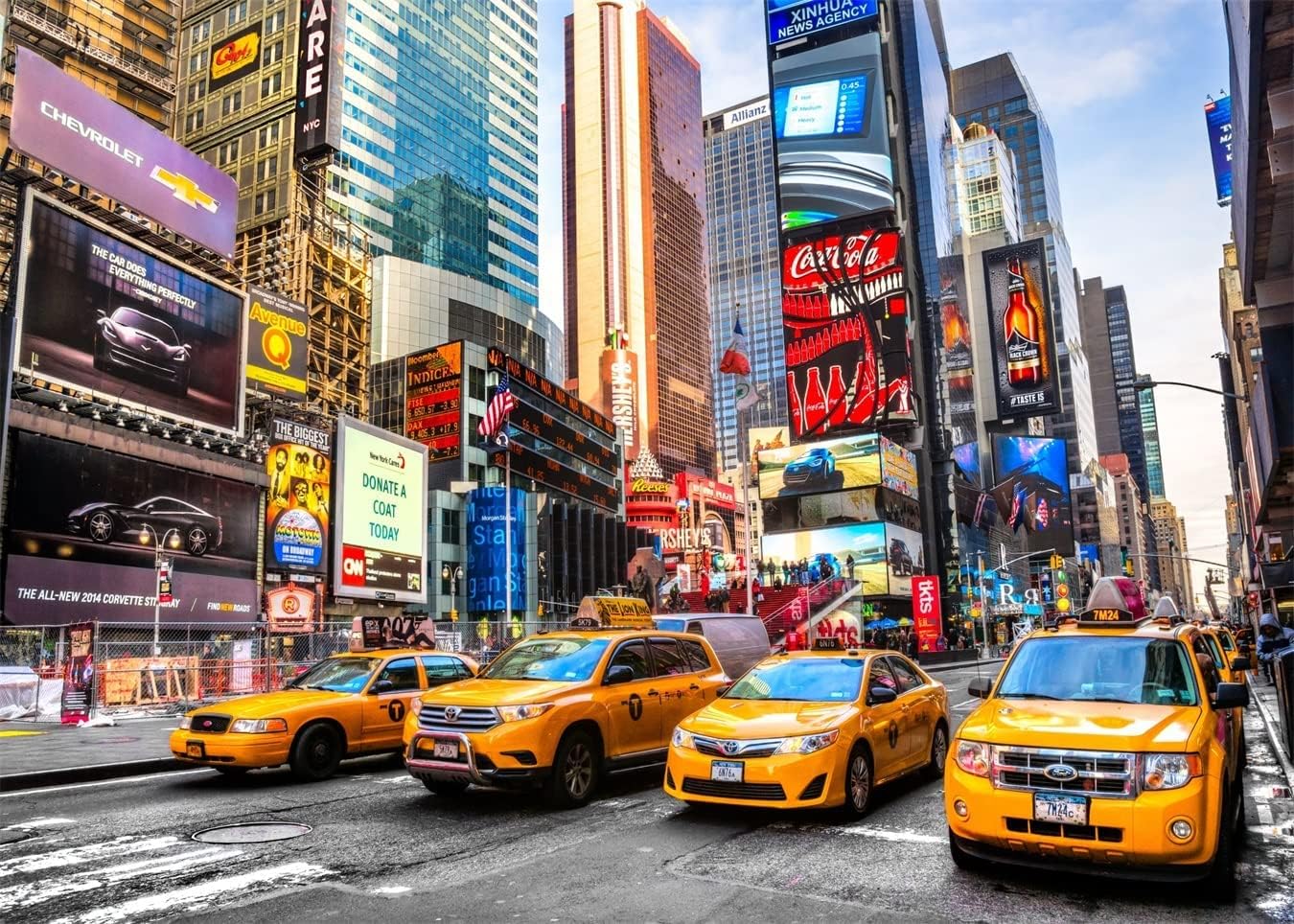 7x5ft New York City Backdrop Manhattan Night Scenery Urban Light Skyscraper - View #3