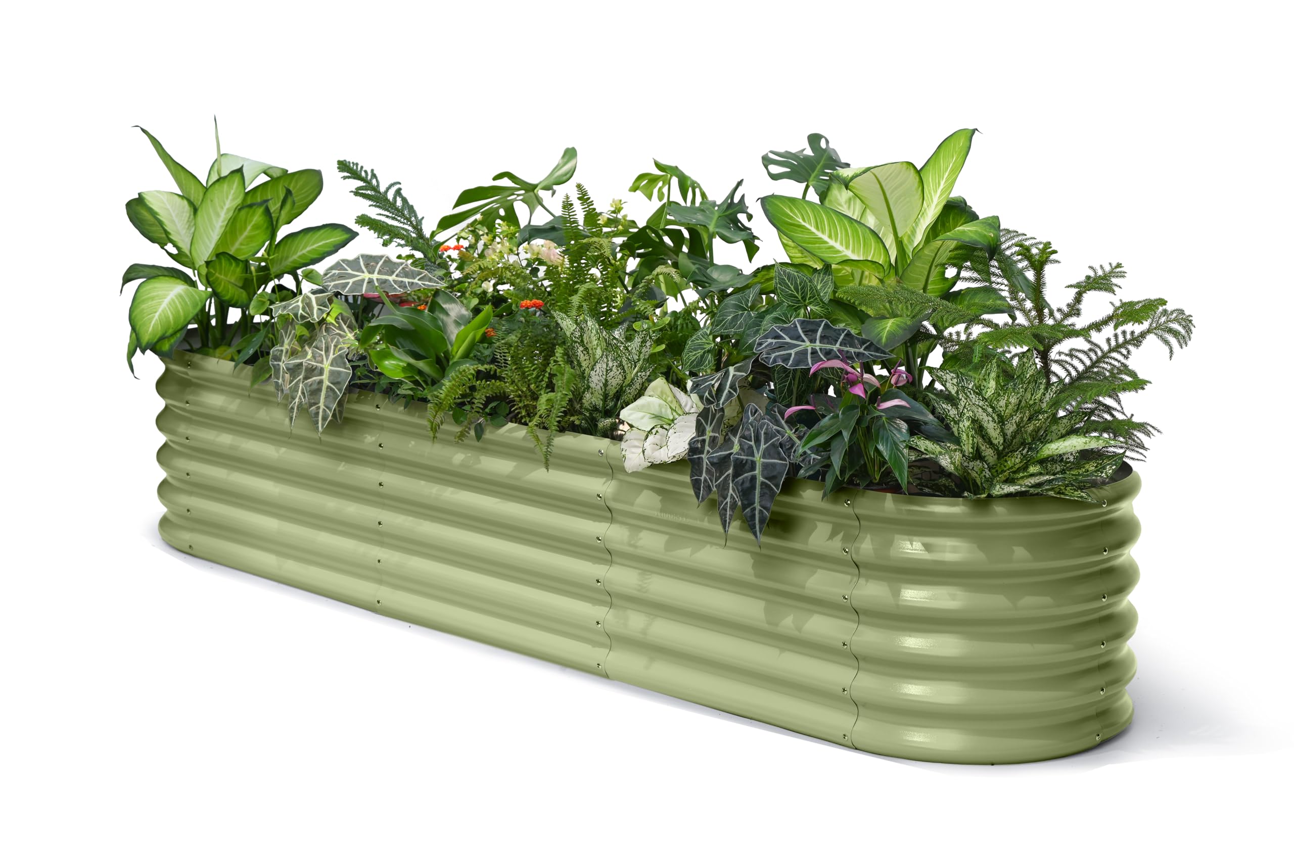 Annoell 8x2x1.5 ft Galvanized Raised Garden Bed