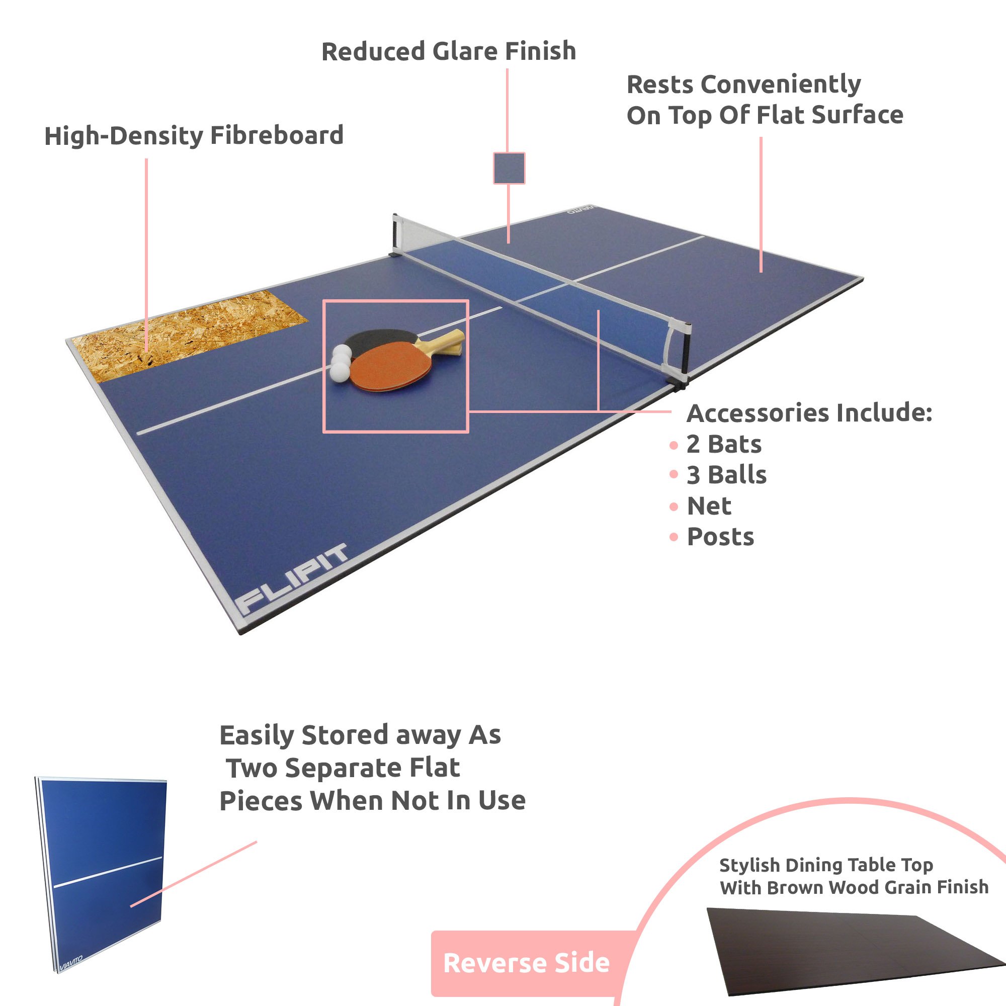 Buy VIAVITO Flipit 6ft Table Tennis Top Online at desertcart Angola
