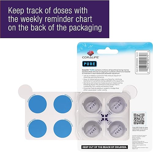 Miniatura 3 de Coralife Tanque de peces de acuario Agua salada marina Suplemento de bacterias para el cuidado del agua pura, paquete de 4