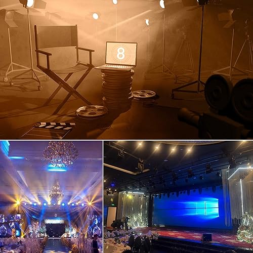 Miniatura 9 de BETOPPER Paquete de 4 luces de escenario, luces de DJ con soporte de 200 W COB LED par luz blanca cálida y blanca fría, iluminación LED para