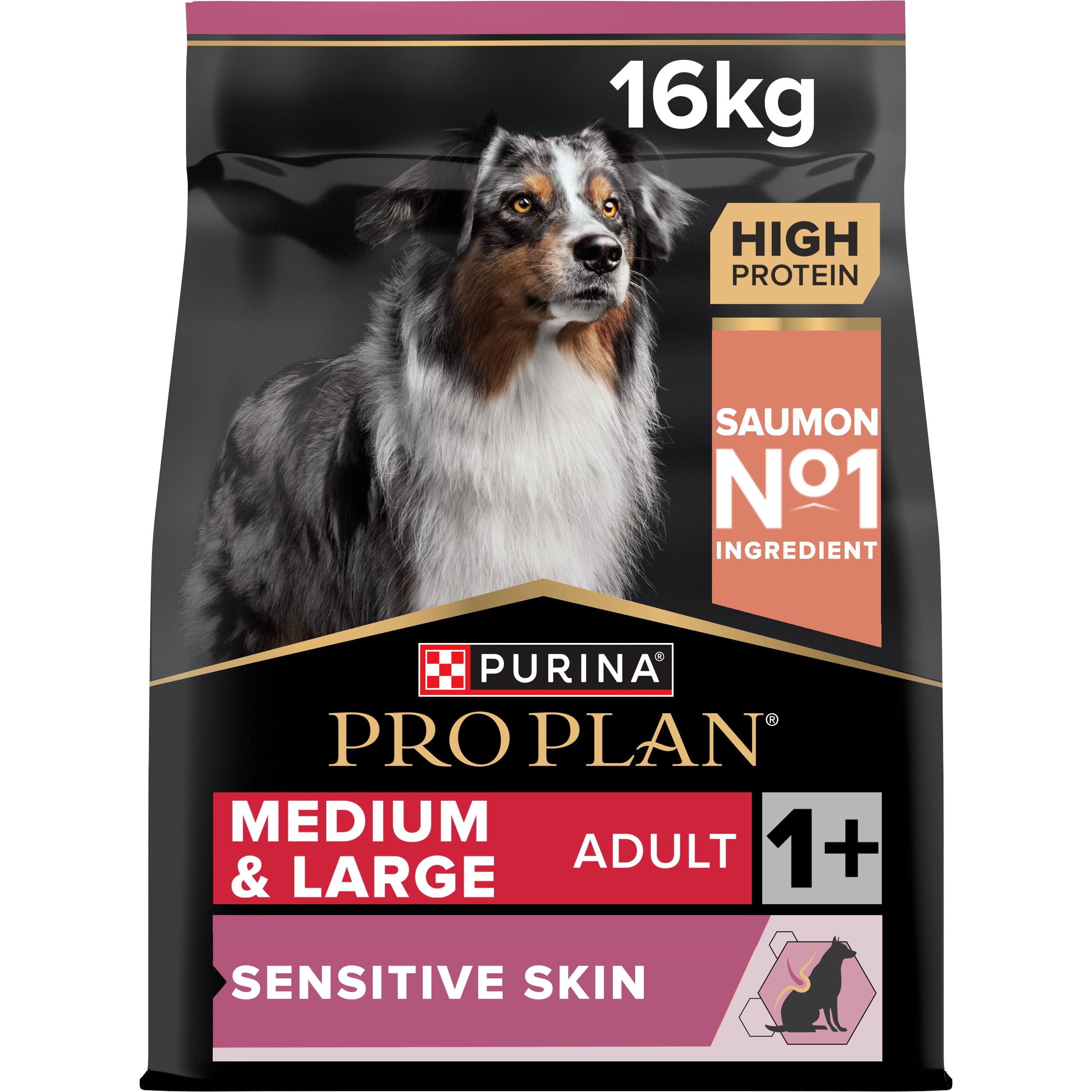 Purina Pro Plan - Sensitive Skin - Croquettes Chien Senior Saumon - 16 kg