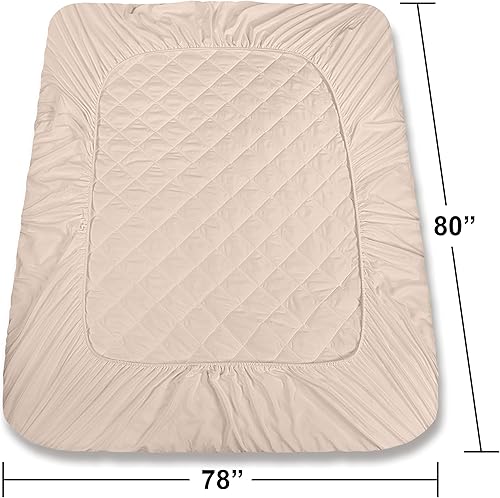 Miniatura 149 de Utopia Bedding Protector de colchón acolchado (individual) – Protector de colchón elástico ajustable – La funda de colchón se estira hasta 16