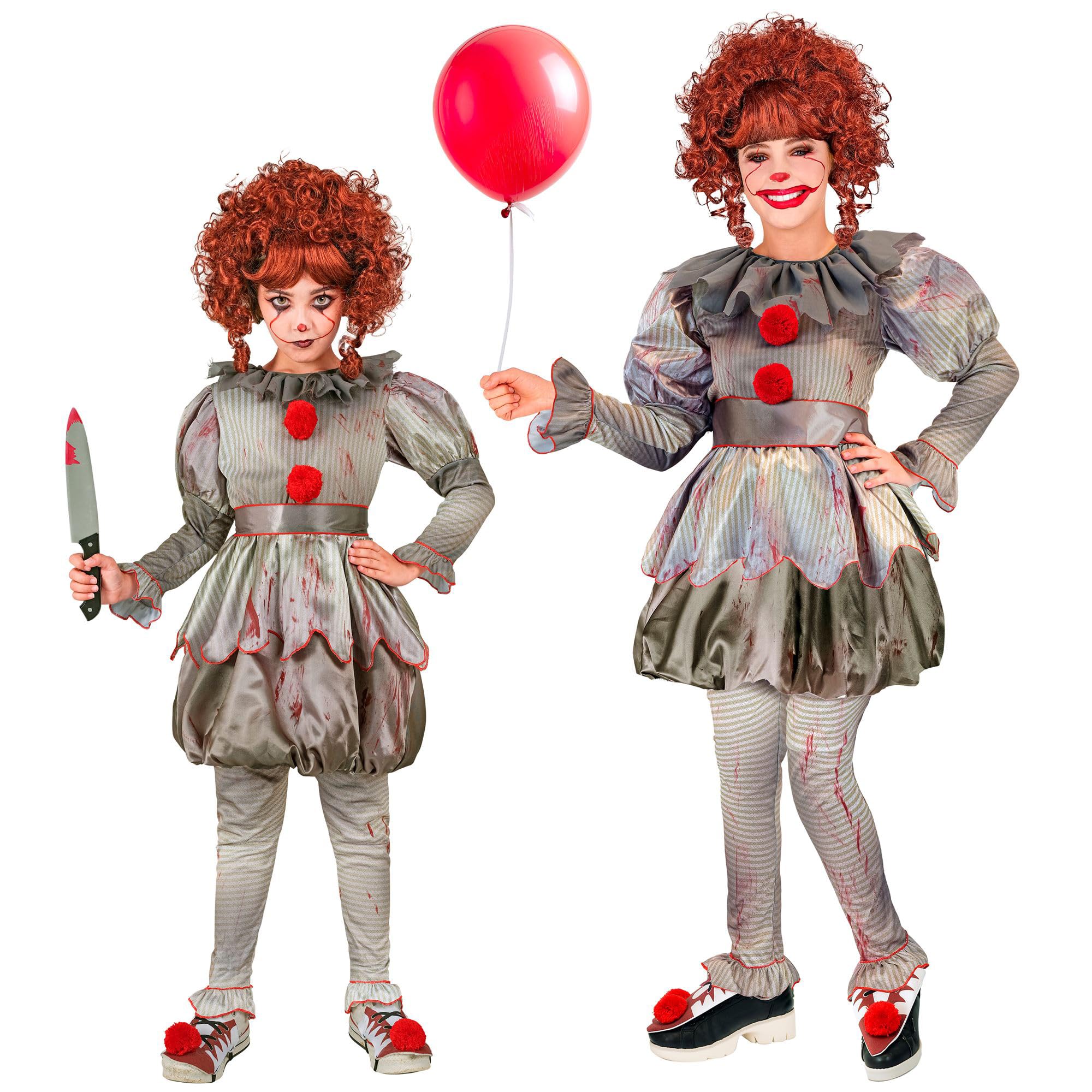 W Widmann Milano Killer Clown Perücke – Grün Oder Rot, Voluminöses Kunsthaar Für Halloween & Horror