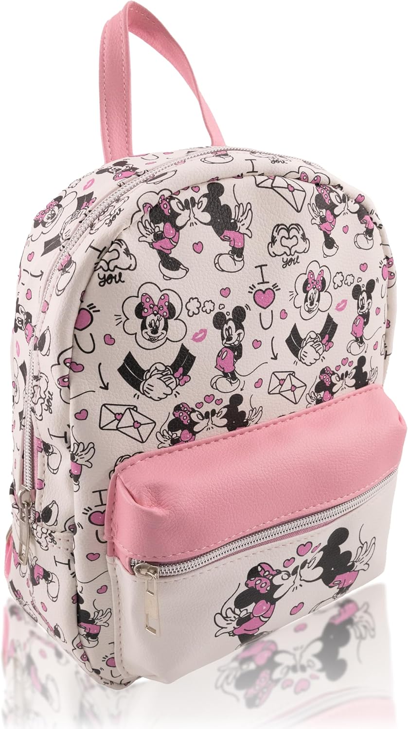 Disney Minnie Mouse Backpack for Women, Men, Boys, Girls, Unisex | Cute PU Leather 10" Minnie Mouse Mini Backpack Purse Shoulder Purse | Minnie Mouse Bag and Minnie Mouse Accessories - Image 2