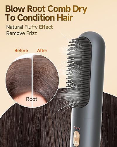 Miniatura 7 de WindBlow Cepillo secador de pelo, alisador 6 en 1, rizadores de envoltura automática para el cabello, profesional 110,000 RPM Magic Multi Styler con