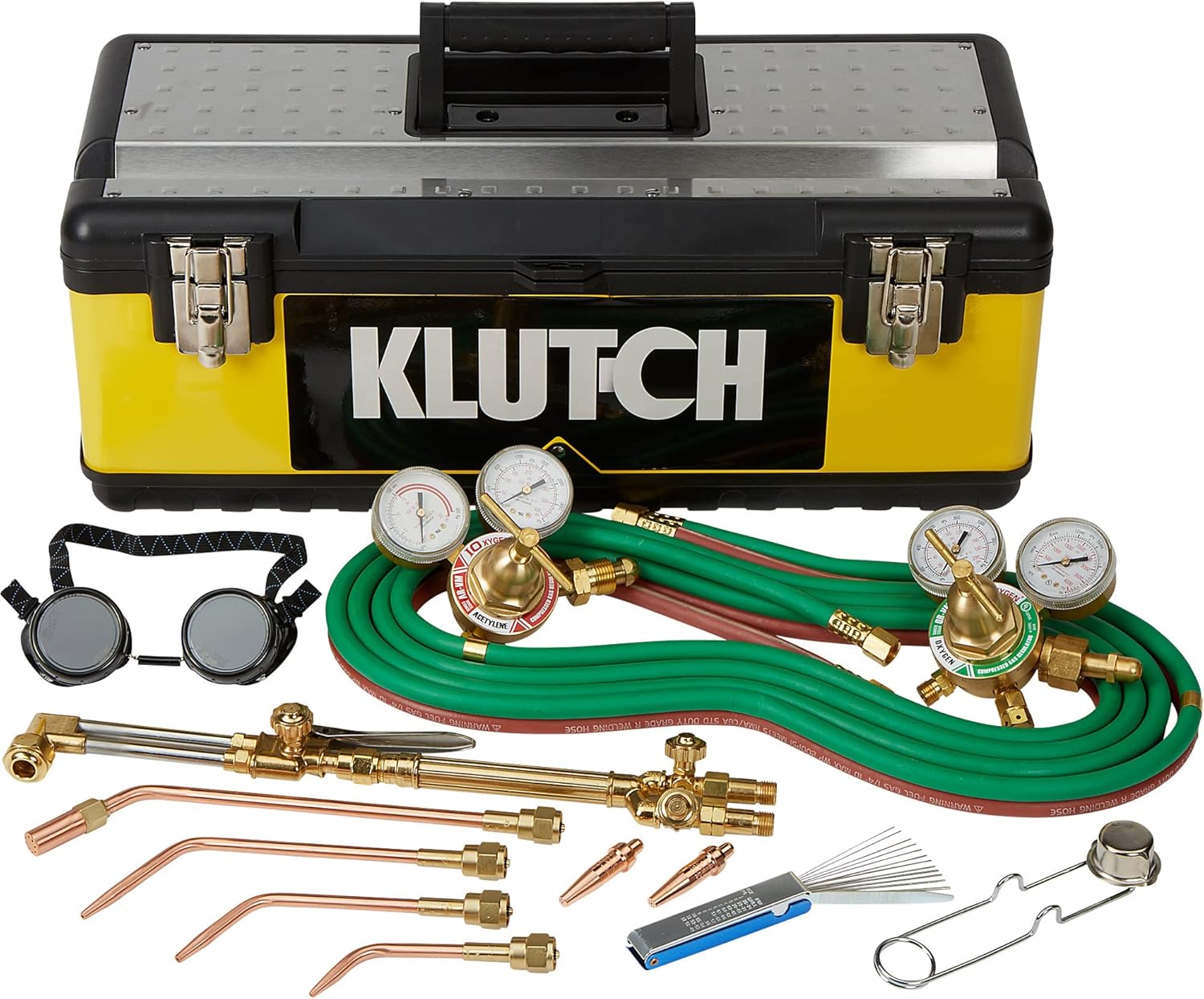 Klutch Medium-Duty Cutting and Welding Outfit with Toolbox - Oxyacetylene Victor-Style, 11-Piece Set : Tools & Home Improvement