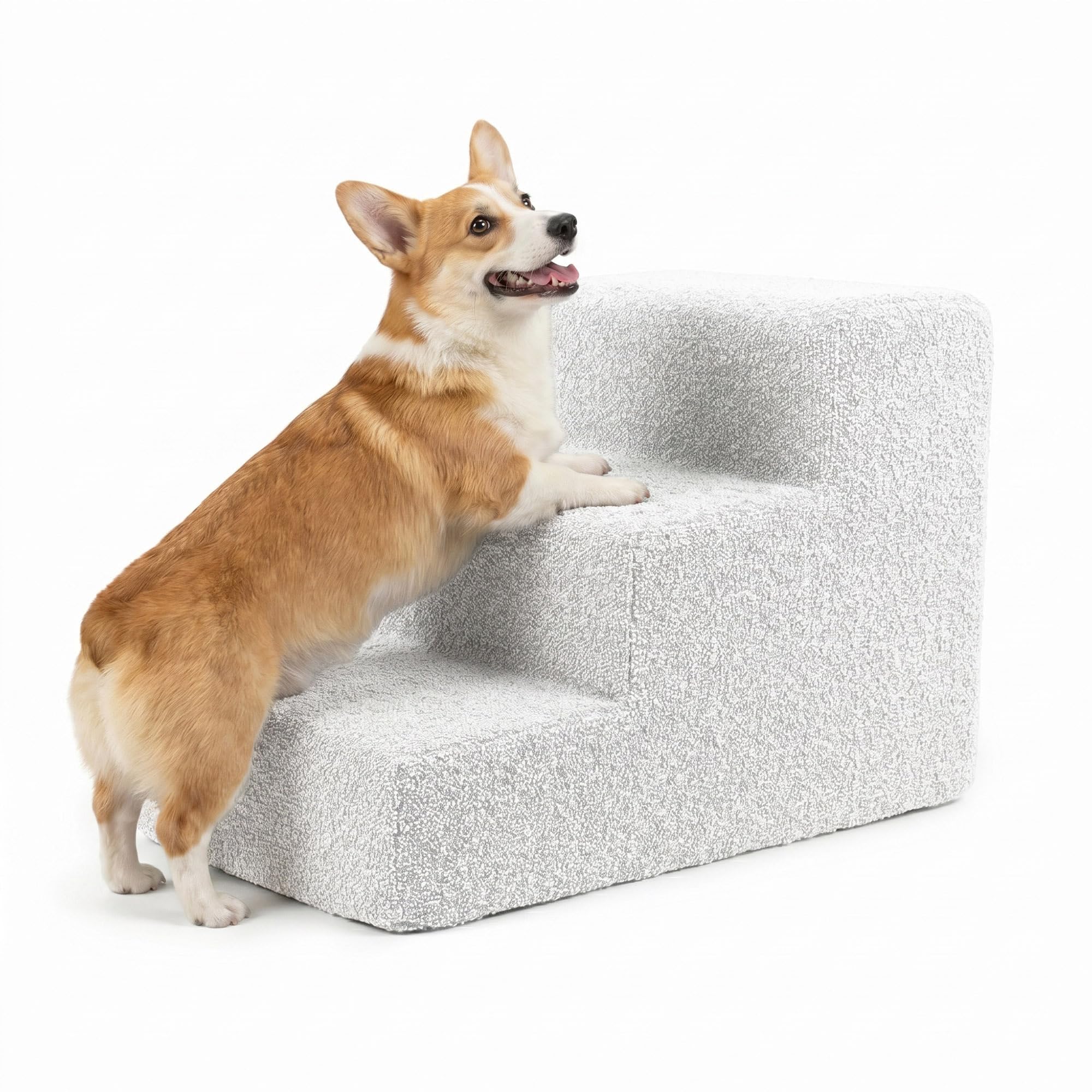 murando 3-Step Dog Stairs for Bed, Couch & Sofa - 30 cm Tall Pet Ramp