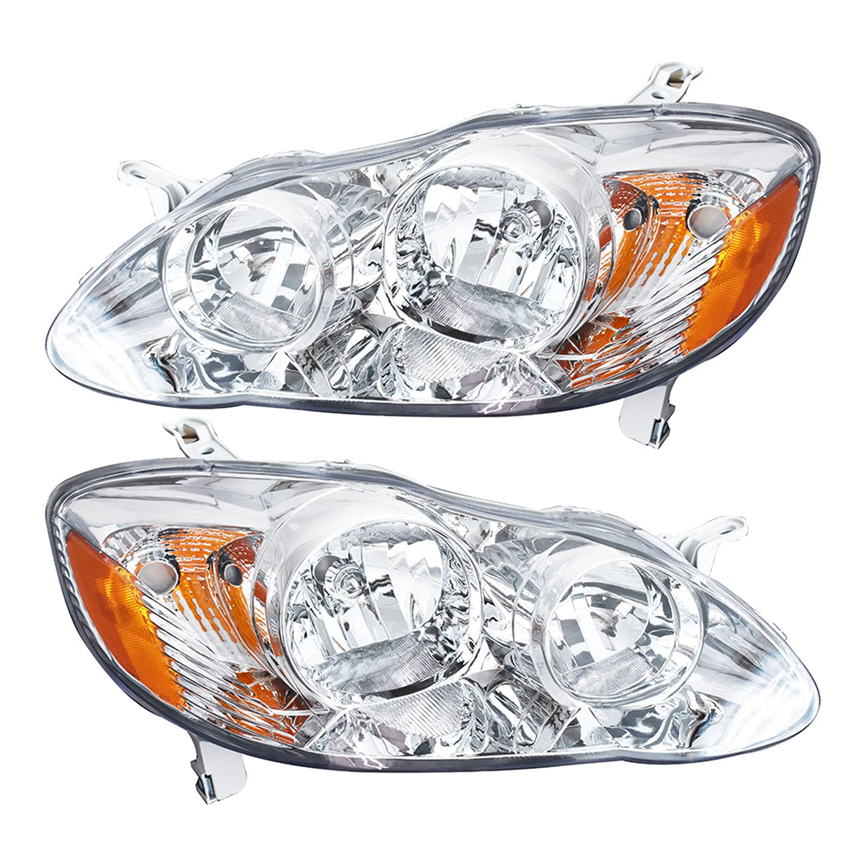 munirater Head Lamps Headlights Left+Right Replacement for 2003 2004 2005 2006 2007 2008 Corolla Clear