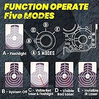Vista 5 de ATAIRSOFT PEQ Caja de batería con linterna LED y mira roja para AEG GBB CQB