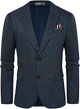 PJ PAUL JONES Men Tweed Blazer Wool Herringbone Sport Coat Jacket Vintage Blazers Suit Jackets