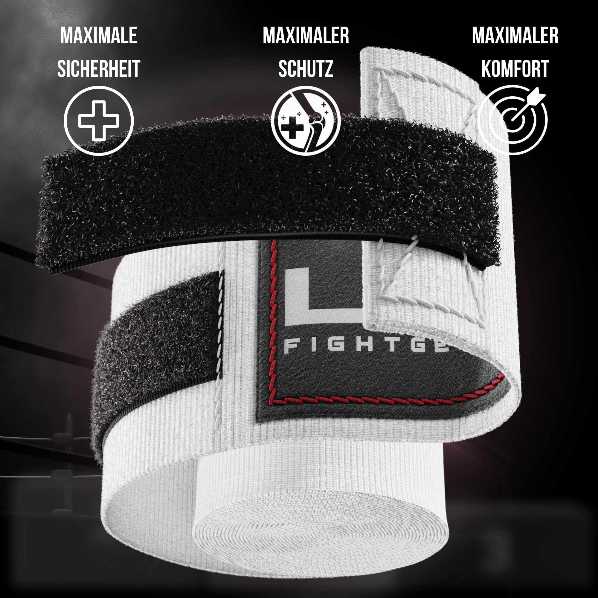 LNX Boxbandagen Doppelpack 2,5 3,5 oder 4,5m - Profi Bandagen für Boxen Kickboxen Muay Thai MMA UVM 250 350 450cm