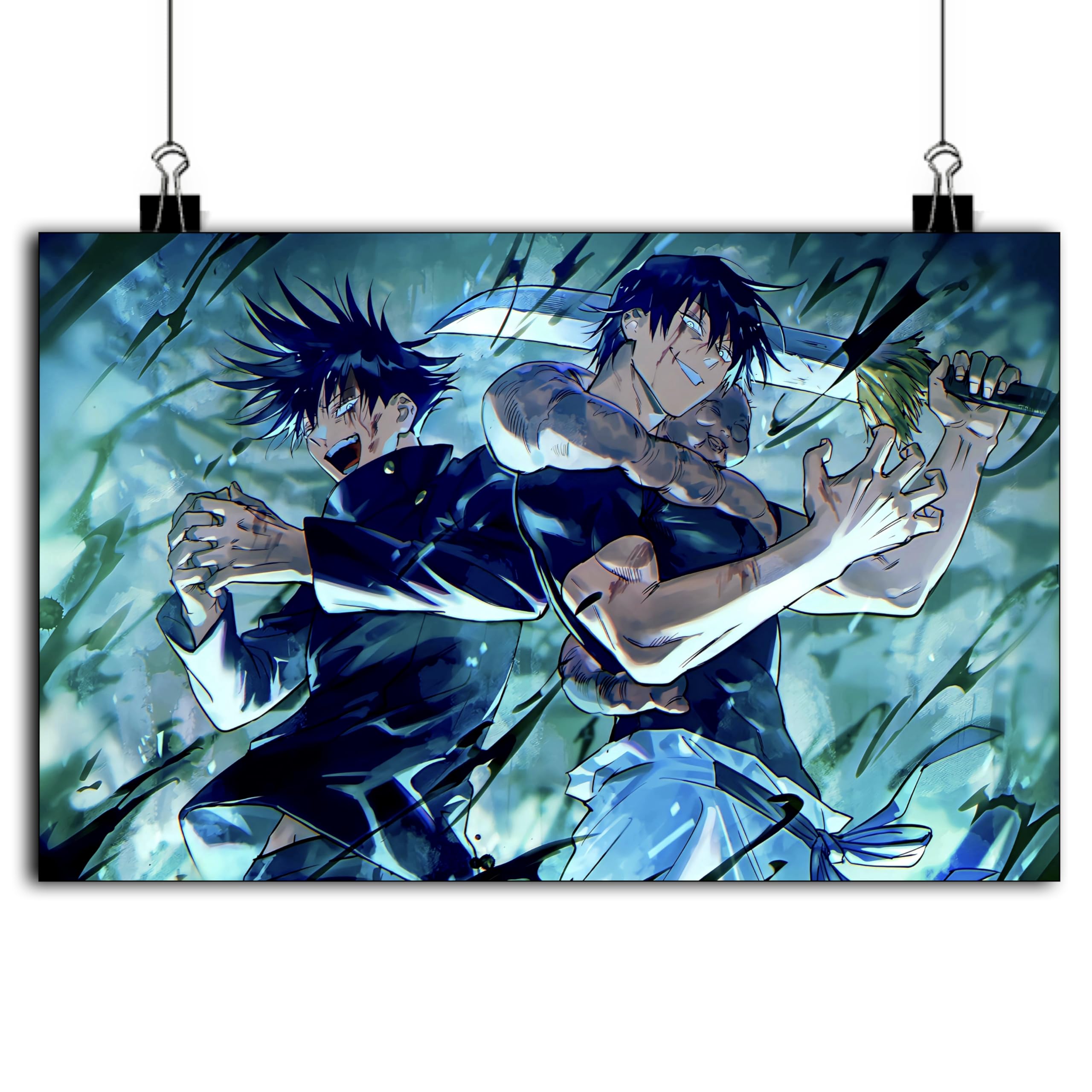 Times Comic JJK Toji and Megumi Premium Poster For Room | Megumi Fushiguro And Toji Jujutsu Kaisen Poster | Toji And Megumi Wall | JJK Premium Poster