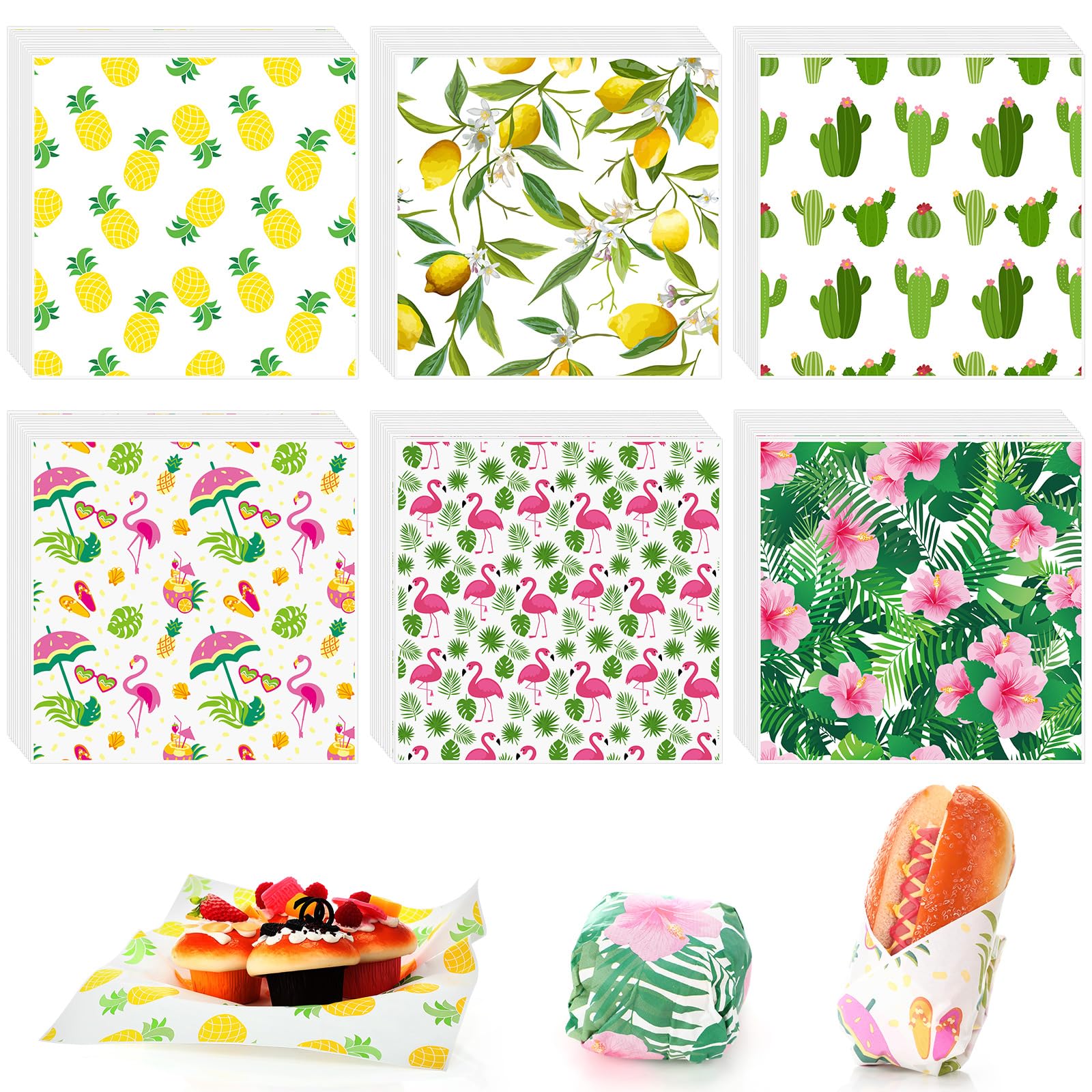 Reallnaive 600 Pcs Wax Paper Sheets 12 x 12 Inch Parchment Deli Tissue Paper Sandwich Wrapping Sheets Food Basket Liners for Kitchen Restaurant Baking