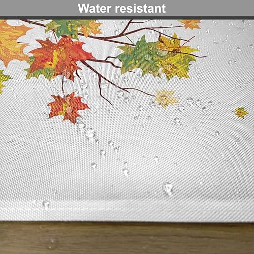 Miniatura 86 de Ambesonne Juego de 4 manteles individuales amarillos y azules, diseño de flores de primavera, flores vibrantes, manteles individuales de tela Azul