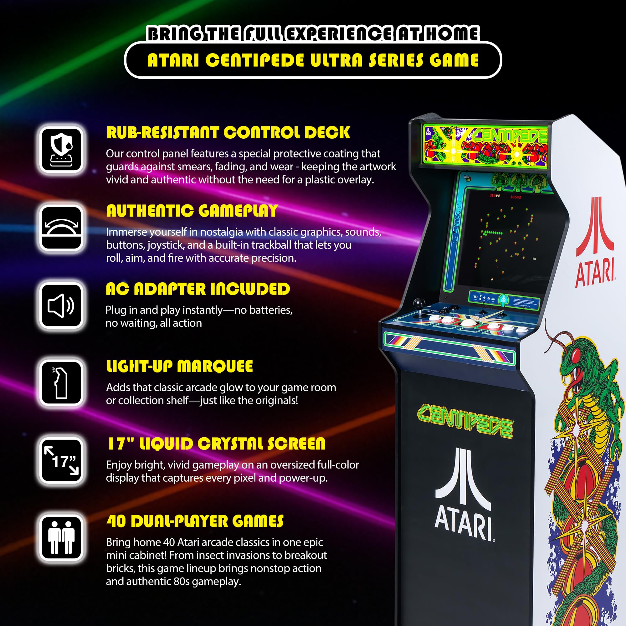 ARCADE CLASSICS Atari Centipede Ultra Arcade
