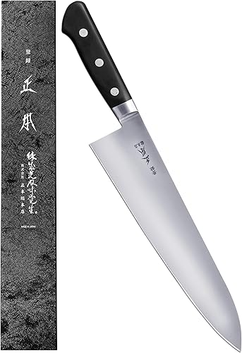 MASAMOTO VG - Cuchillo de chef japonés Gyuto extra grande de 11.8 pulgadas (11.811 in), fabricado en Japón, cuchillo de chef de cocina profesional,