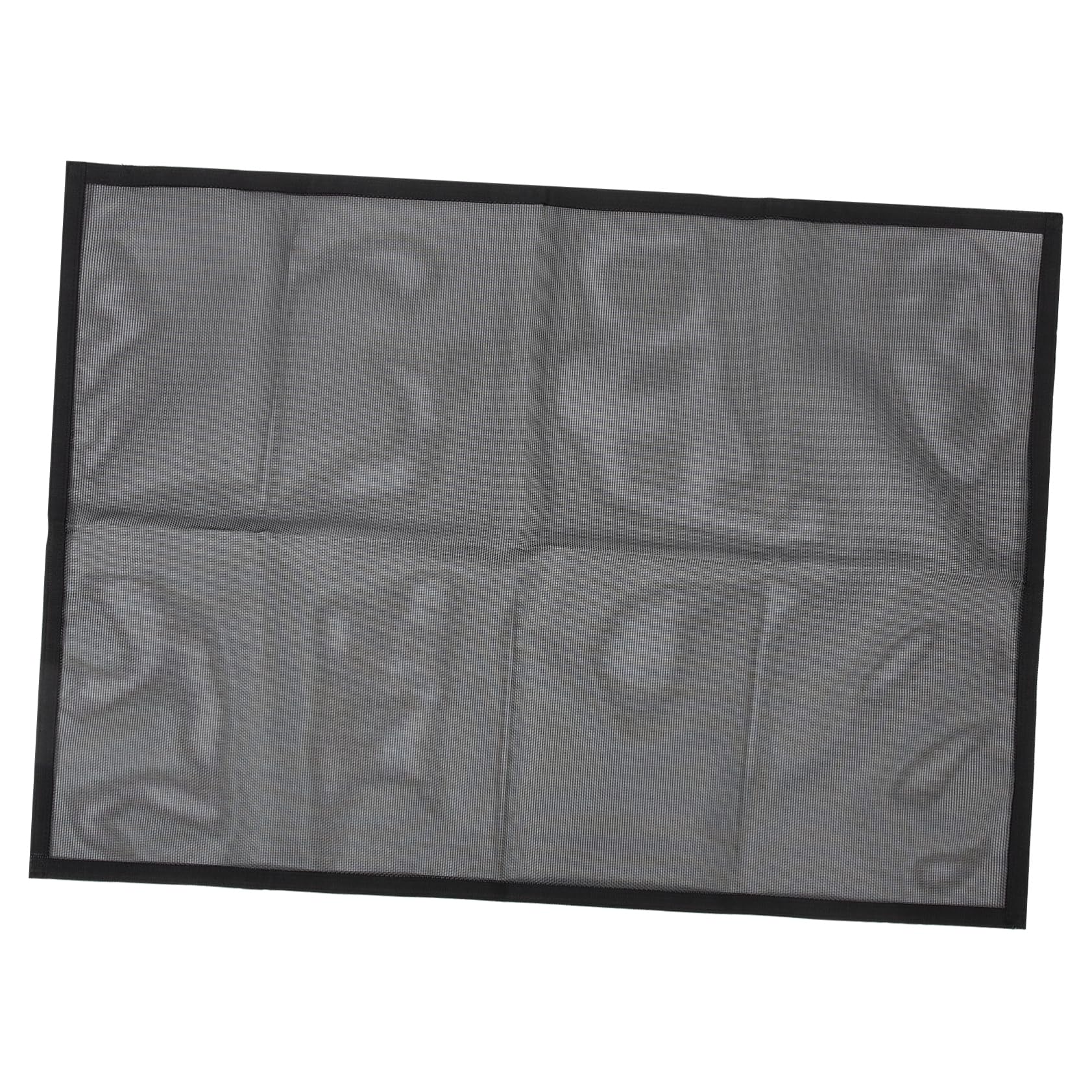 Rideau de cheminée en maille fine PVC noir au design élégant et épuré