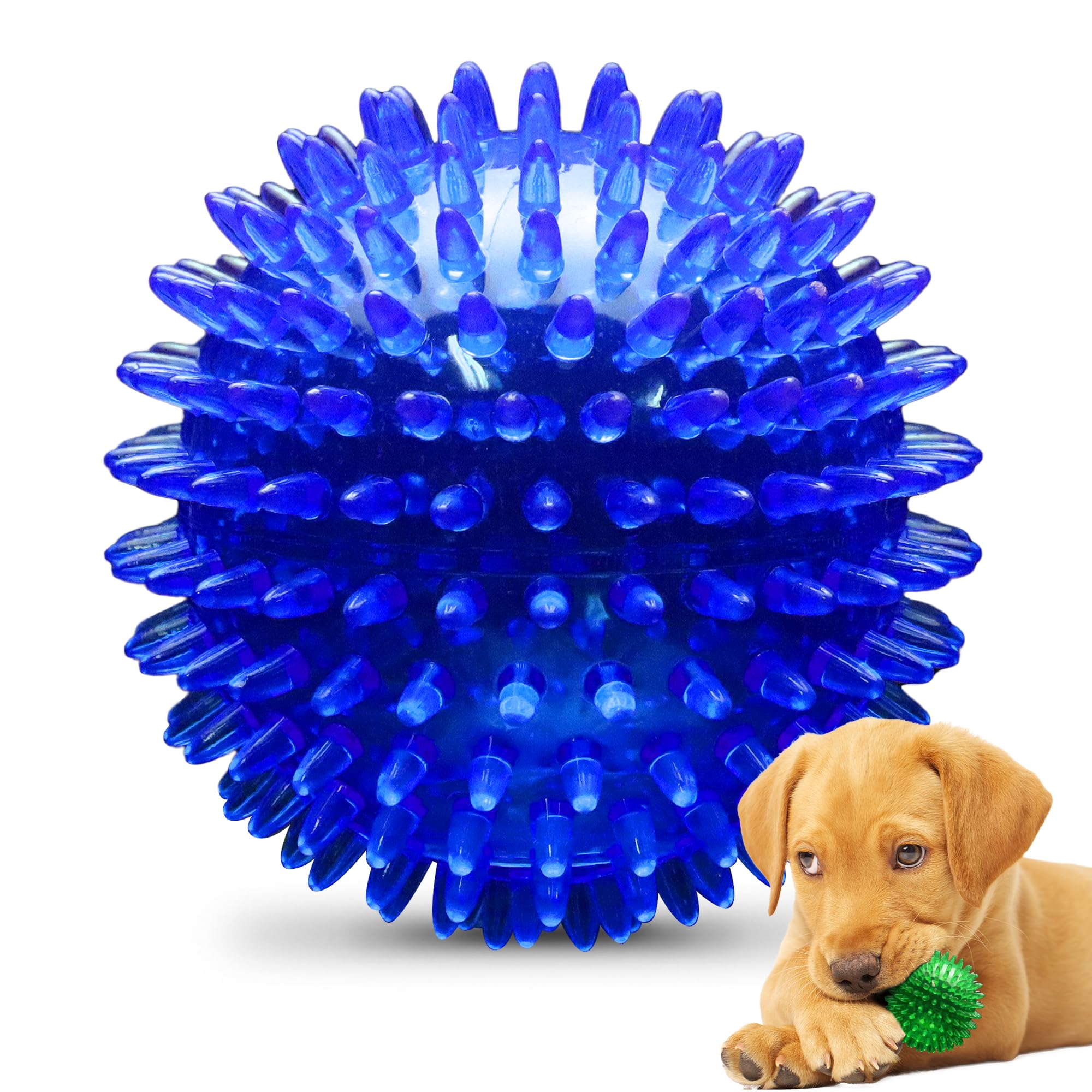 PetSport Gorilla Spiky Ball 2 - Spiky Rubber Dog Ball Toy Interactive Puppy Toy for Small Dogs and