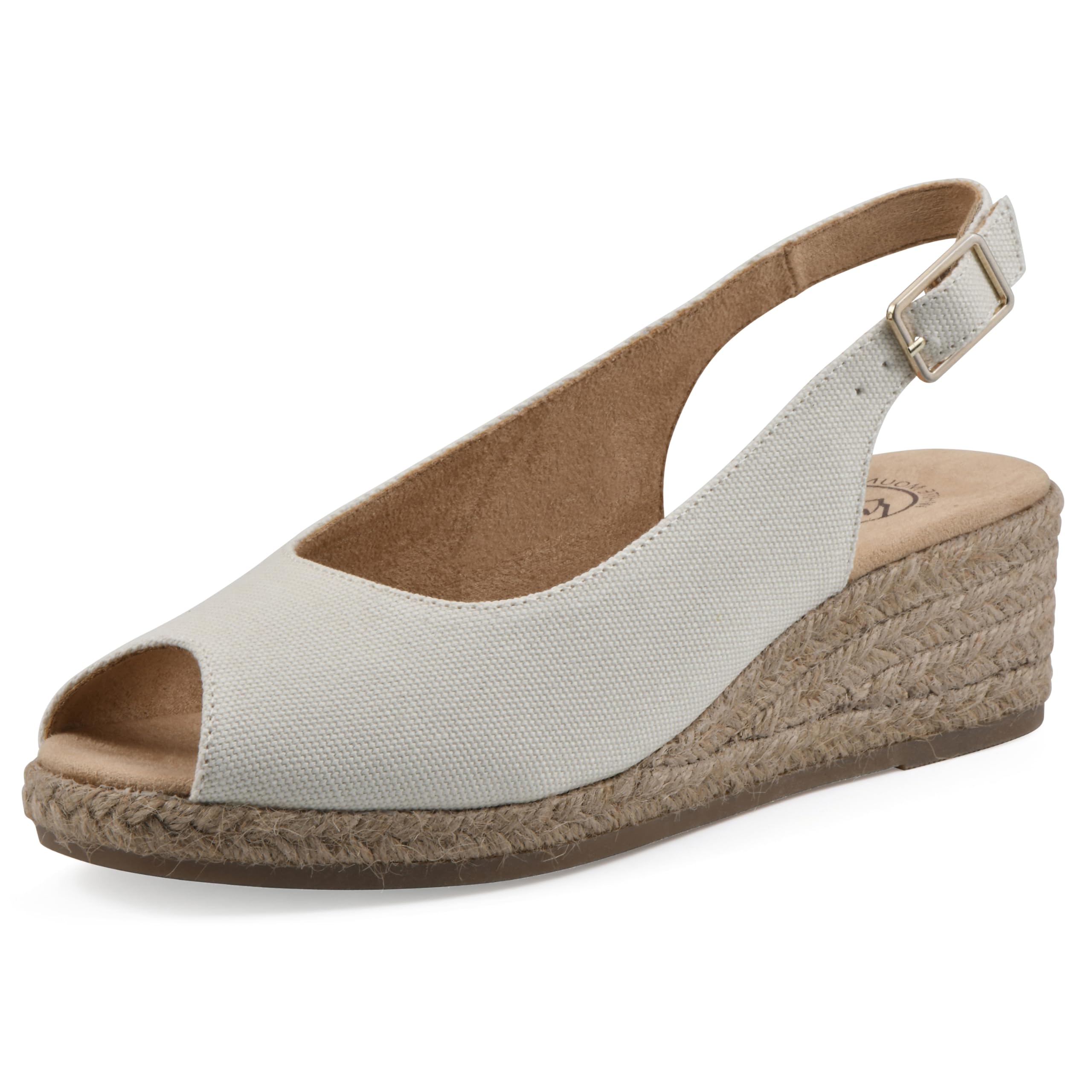 WHITE MOUNTAIN Women's Maize Slingback Espadrille Wedge Sandal