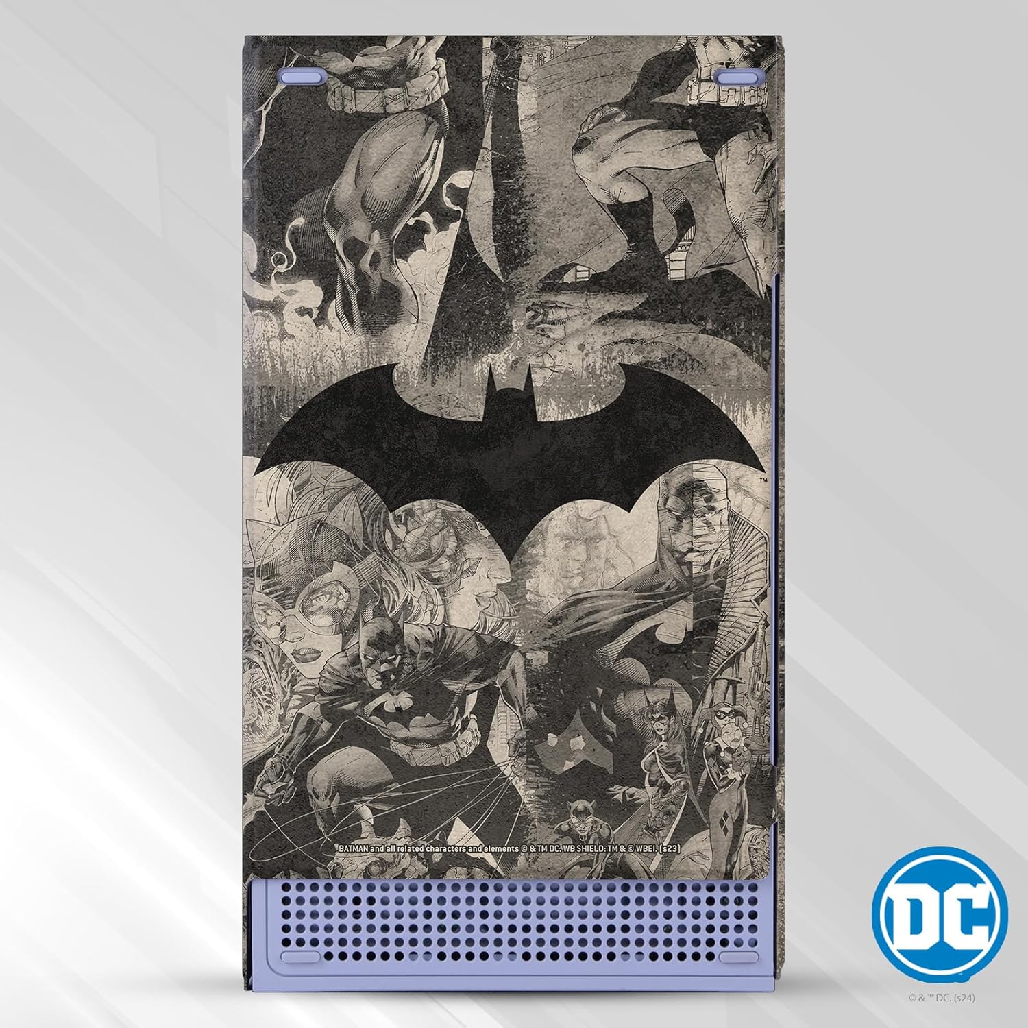 Head Case Designs Officially Licensed Batman DC Comics Collage Distressed Logos And Comic Book Game Console Wrap and Controller Skin Compatible With Xbox Series S Console & Controller Bundle