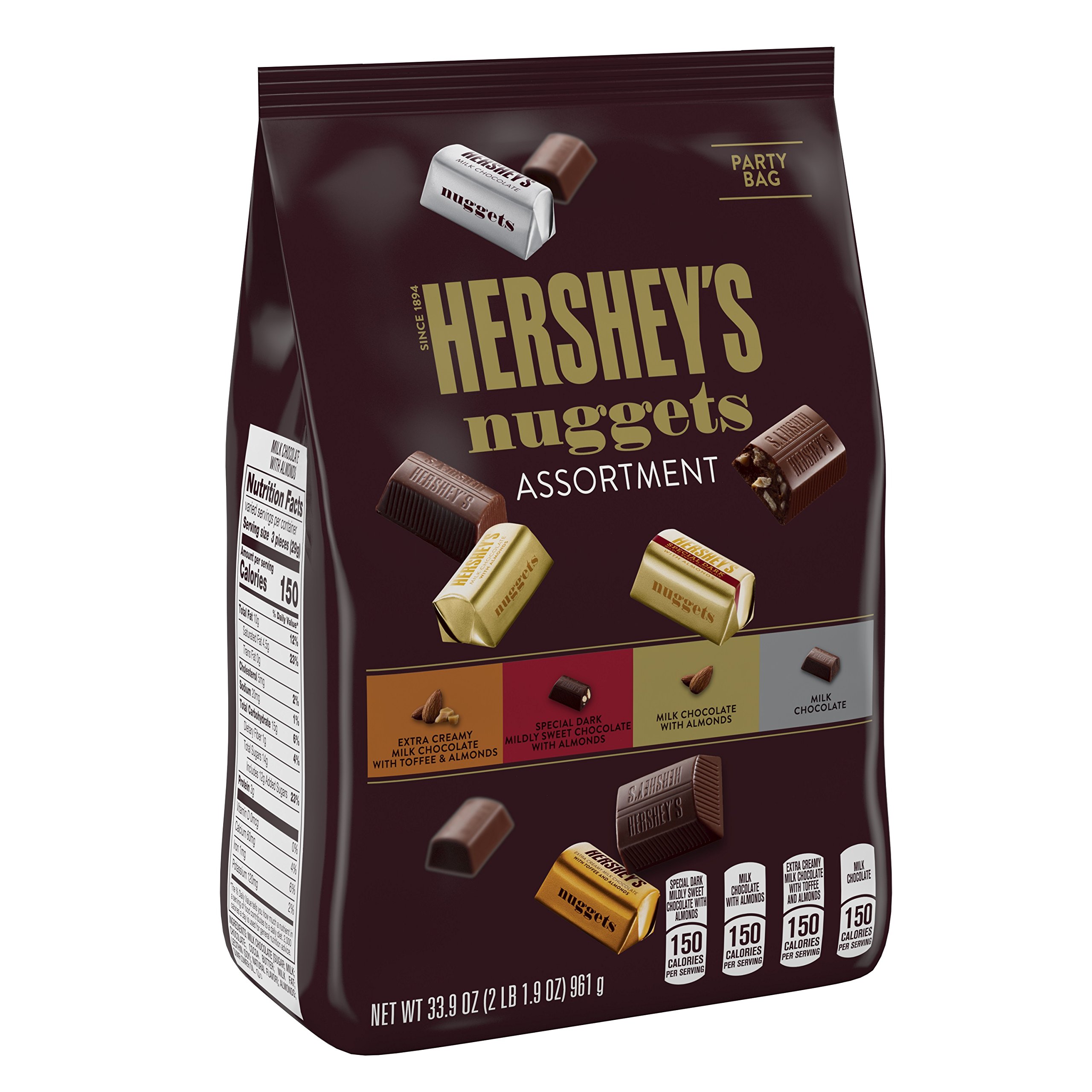 Hershey's Nuggets Chocolate Candy Assortment, 33.9 Ounce Bulk Candy