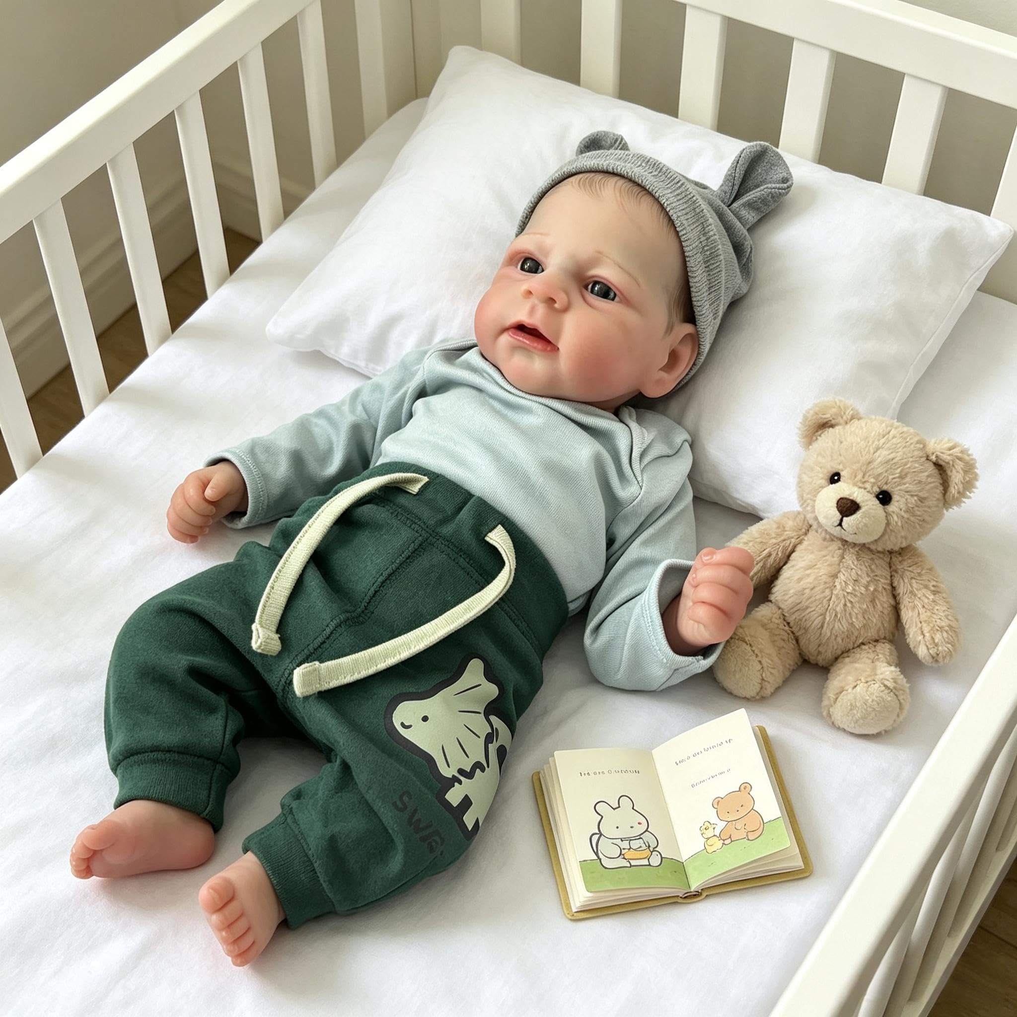 RXDOLL Realistyczne lalki Reborn Baby Lalki, silikonowe, na całe ciało, winylowe, chłopiec, realistyczne, anatomicznie poprawne, lalki, które wyglądają jak prawdziwe niemowlęta, noworodek, zabawka do