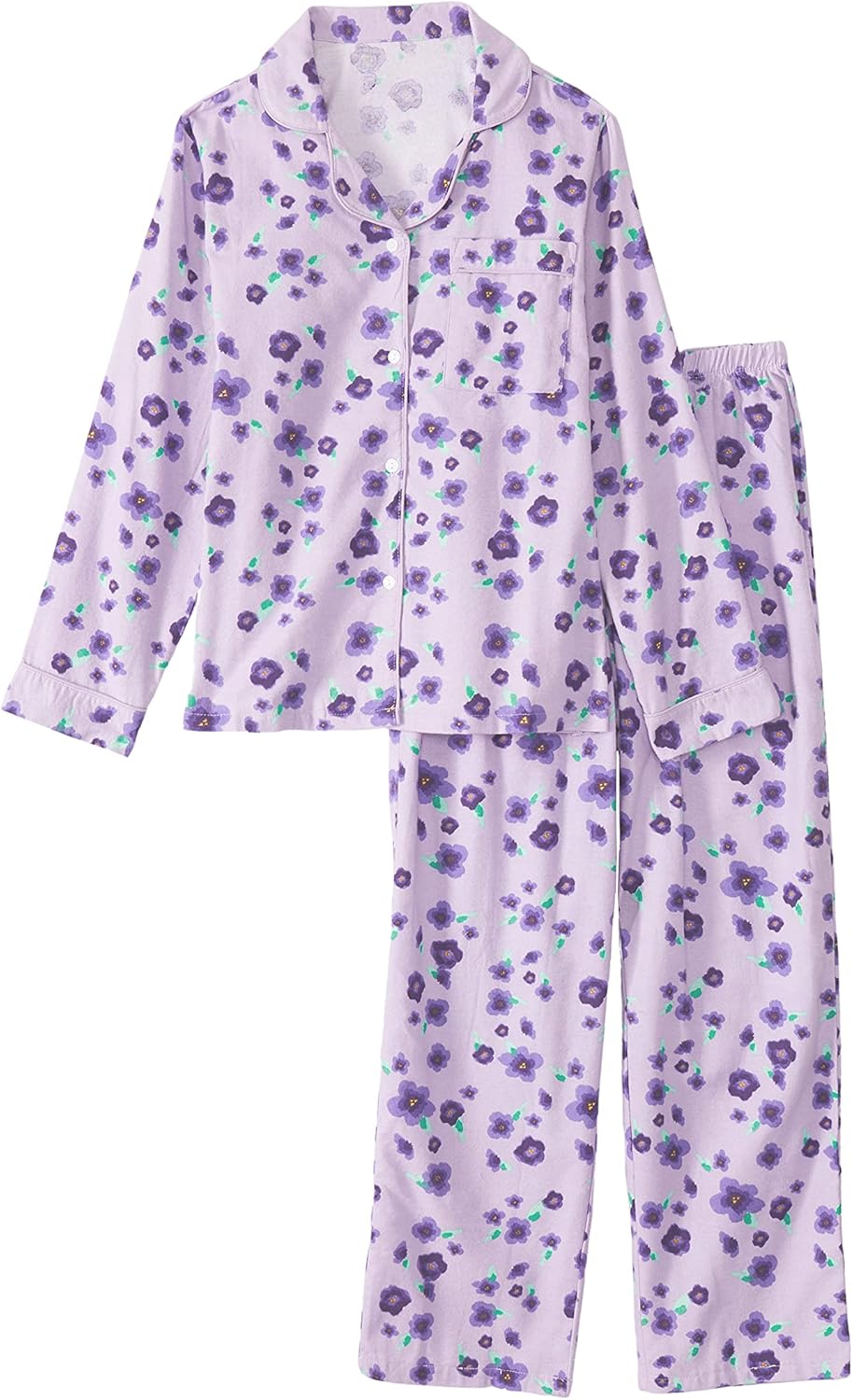 AmeriMark Women Flannel Sleepwear – Cotton 2-PC Pajama Set for Sleeping Lounge Nightwear – Soft Top and Pants Loungewear PJs - Image 4