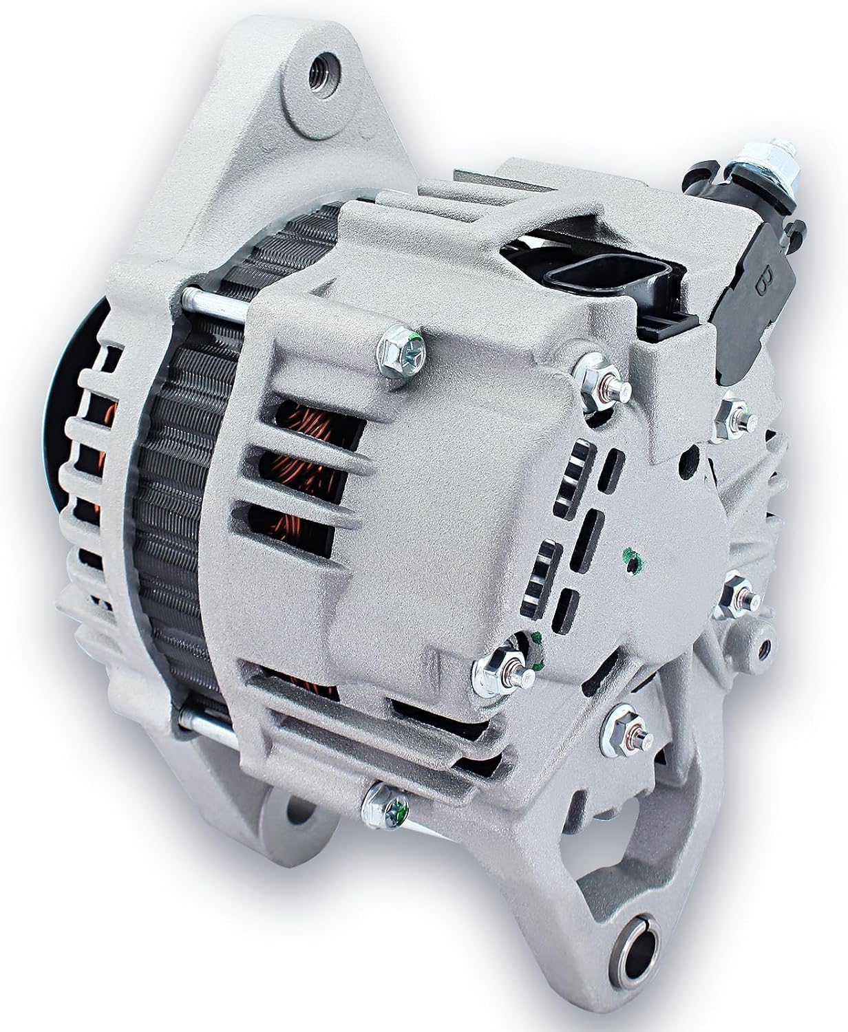 New Alternator Compatible With Nissan Pickup D21 1995 1996 1997 12V 2.4L 60AMP, Replaces 23100-0S300 23100-0S300R 2310M-0S300RW LR160-727 13644N AHI0016 400-44020, 1-Groove Pulley
