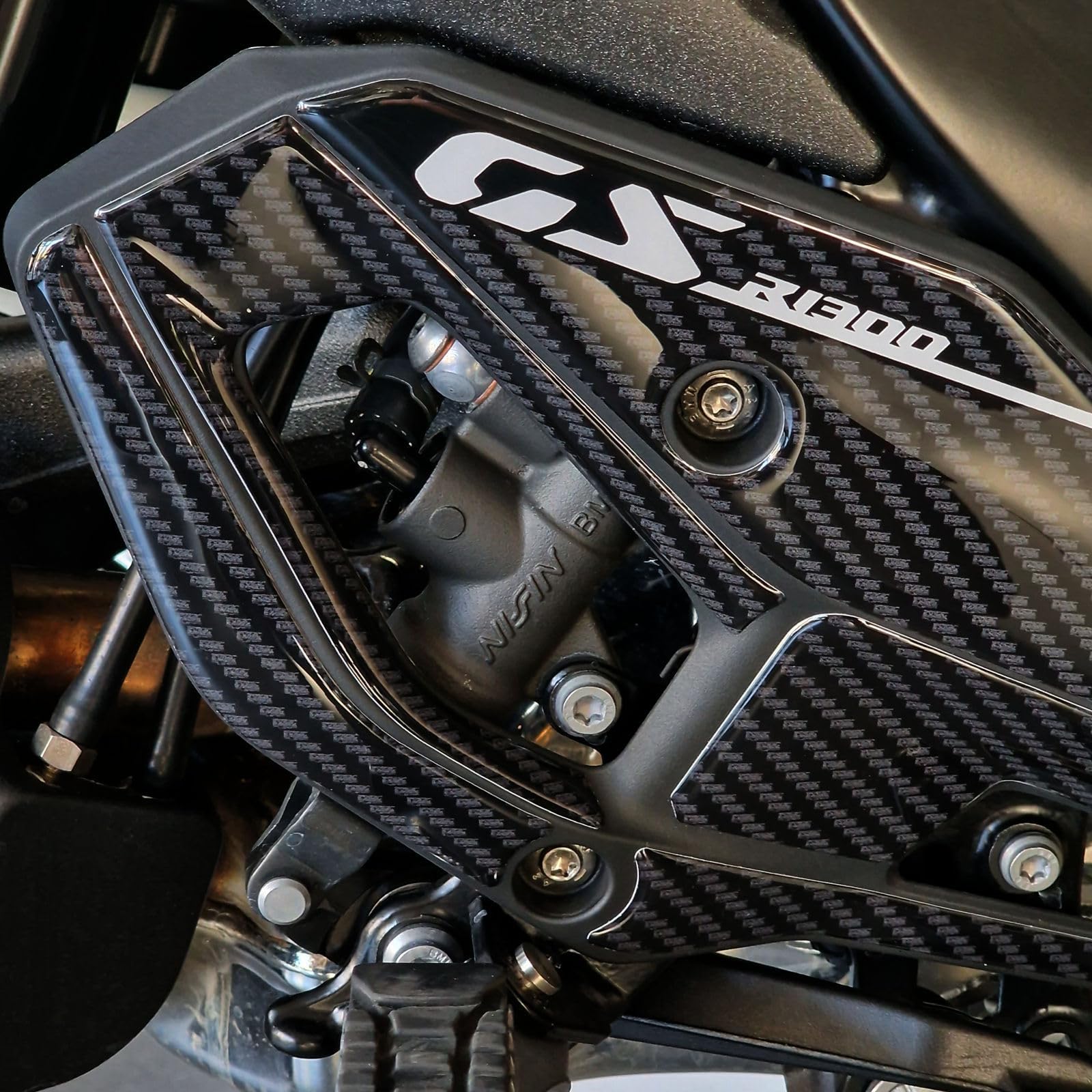 Resin Bike Adhesivos de Moto Compatibles con BMW R 1300 GS 2023-2026. Protección Talonera para Moto de Choques y Arañazos de Moto. Adhesivo 3D Resinado - Made in Italy
