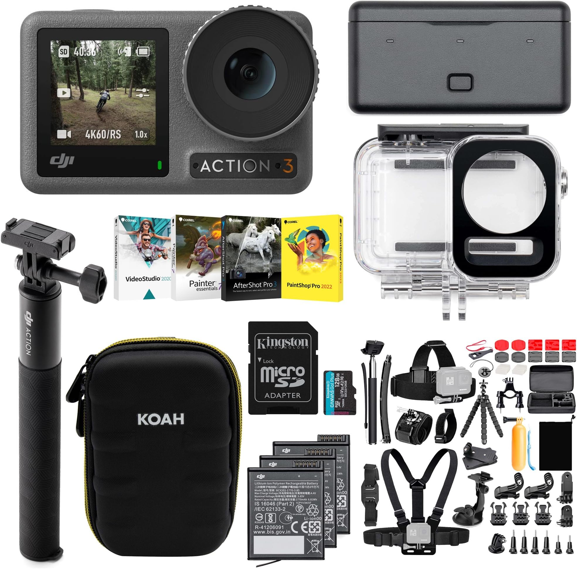 DJI Osmo Action 3 Camera Adventure Combo Waterproof Bundle