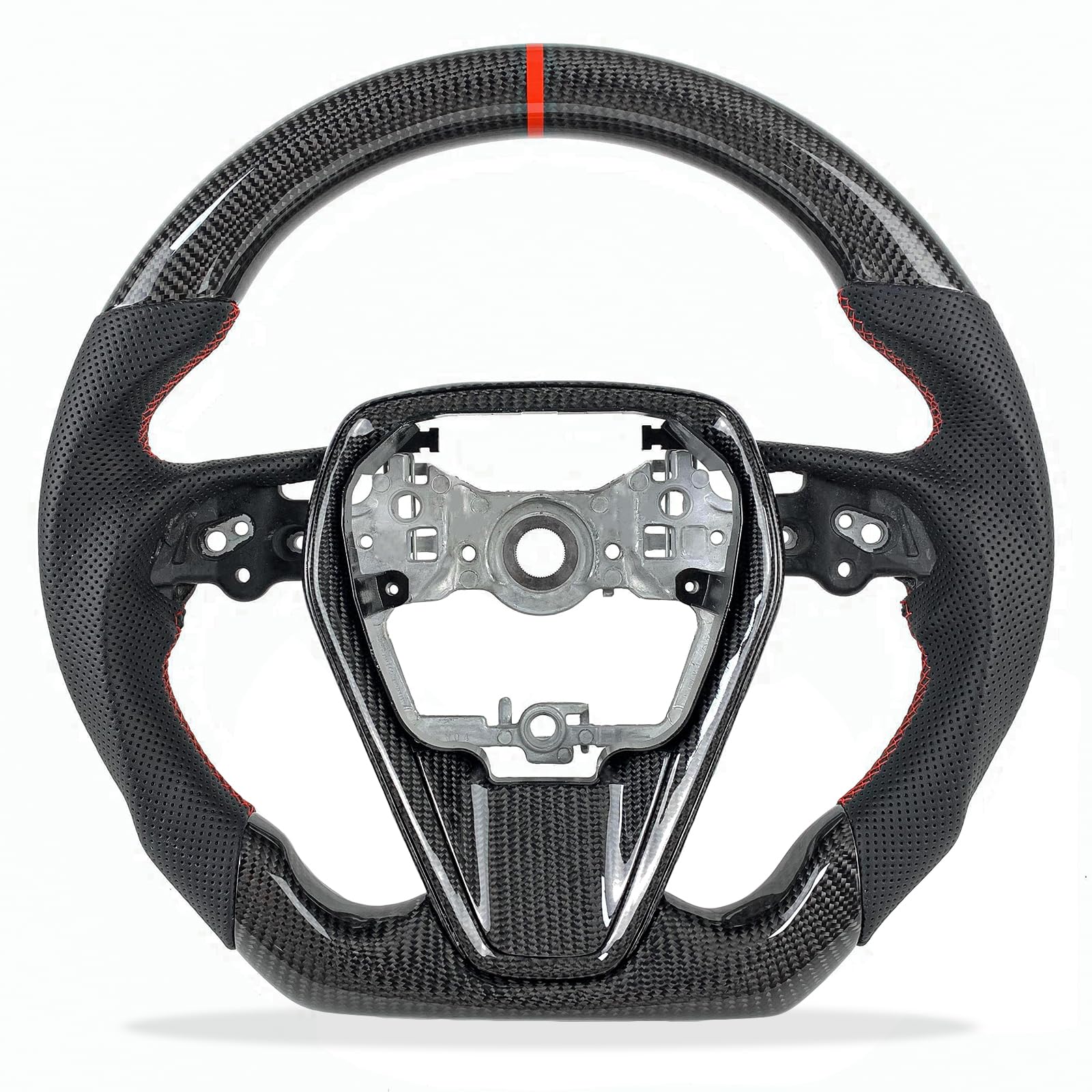 Automotive Carbon Fiber Steering Wheel For Toyota Camry SE XSE XLE 2018 2019 2020 2021 2022 2023 Carbon Fiber Leather Steering Wheel